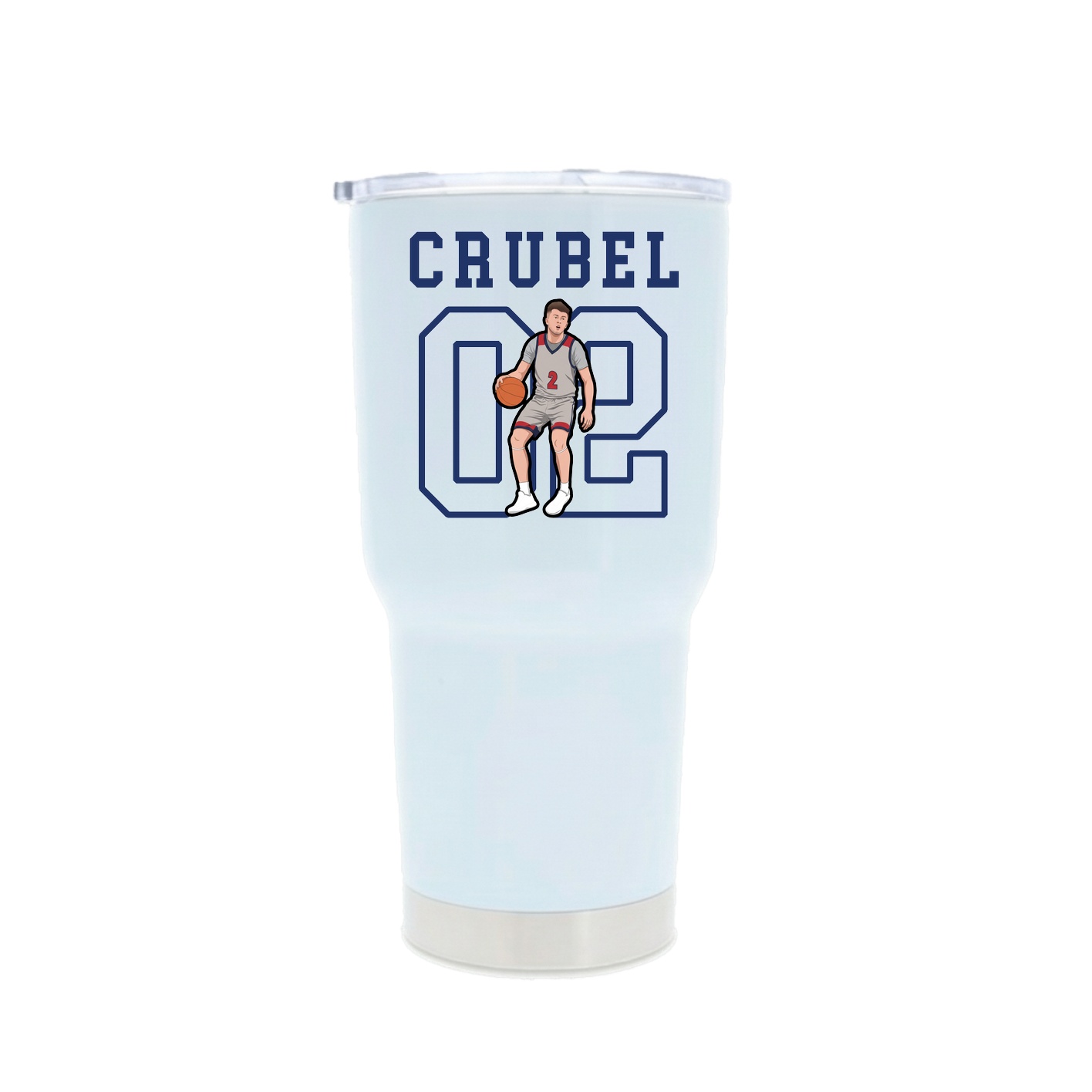 30oz Stainless Steel Tumbler — Shirsey in White