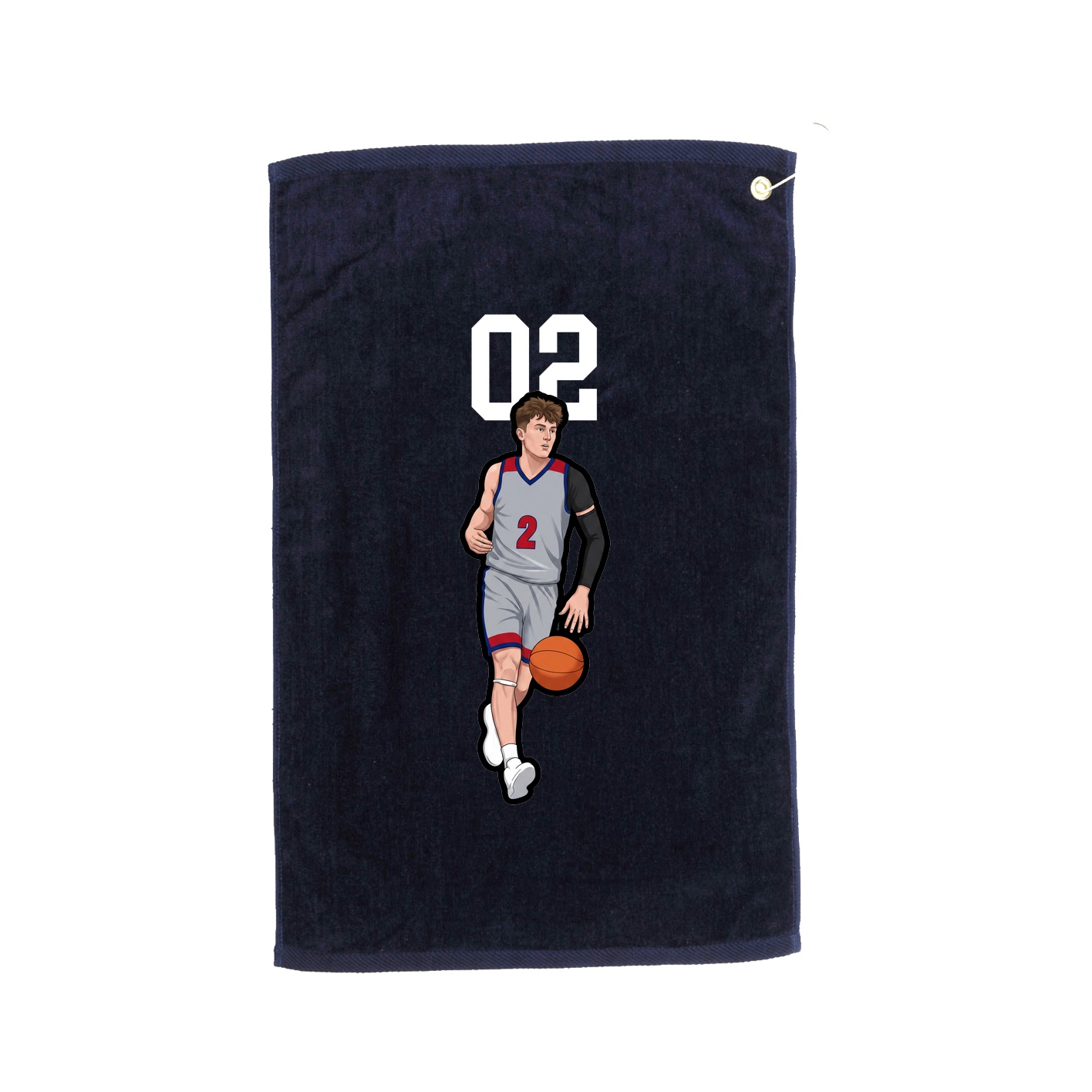 Golf Towel — Number Top in Navy