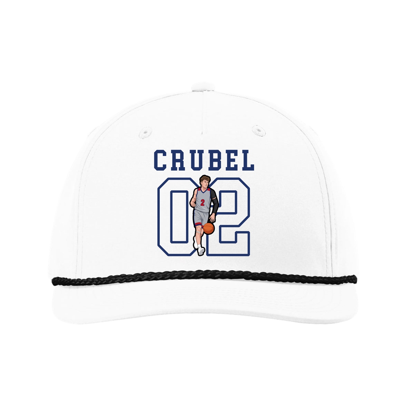 Five-Panel Classic Rope Cap — Shirsey in White