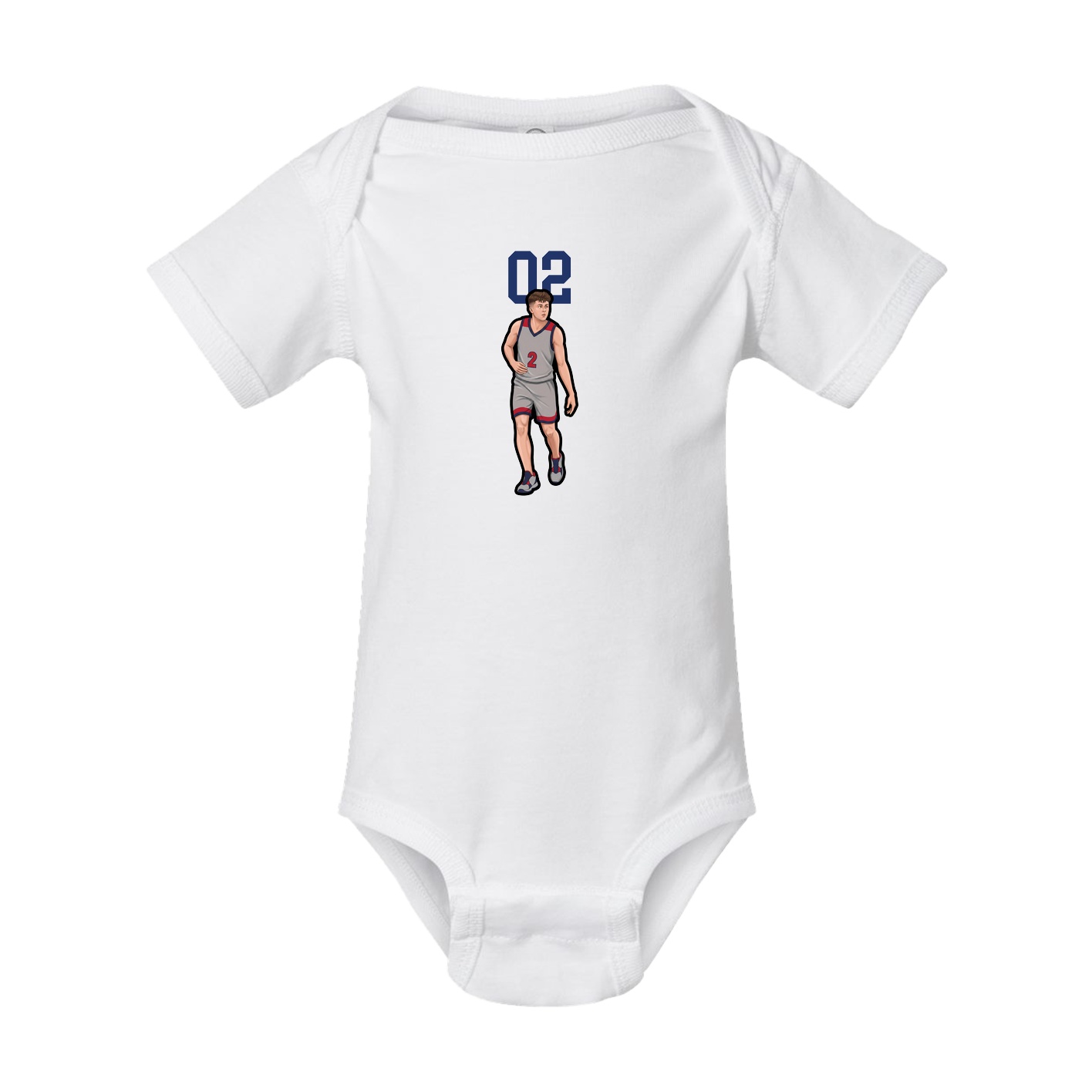 Baby Onesie — Number Top in White