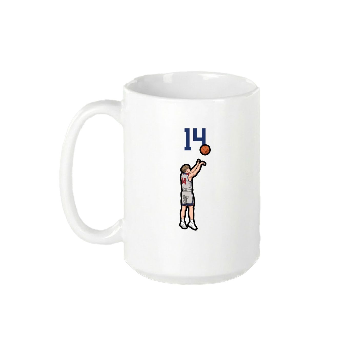 15oz Coffee Mug — Number Top in White