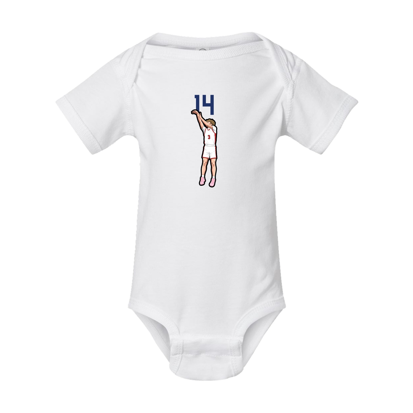 Baby Onesie — Number Top in White