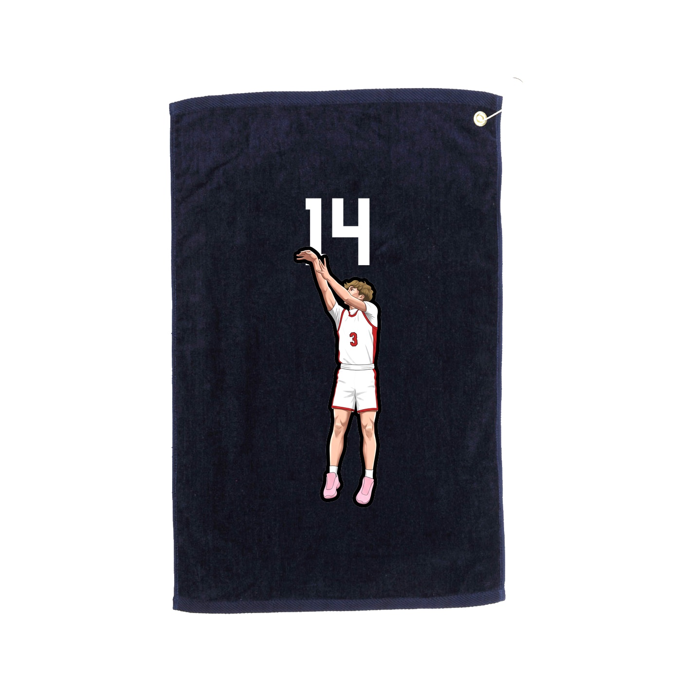 Golf Towel — Number Top in Navy
