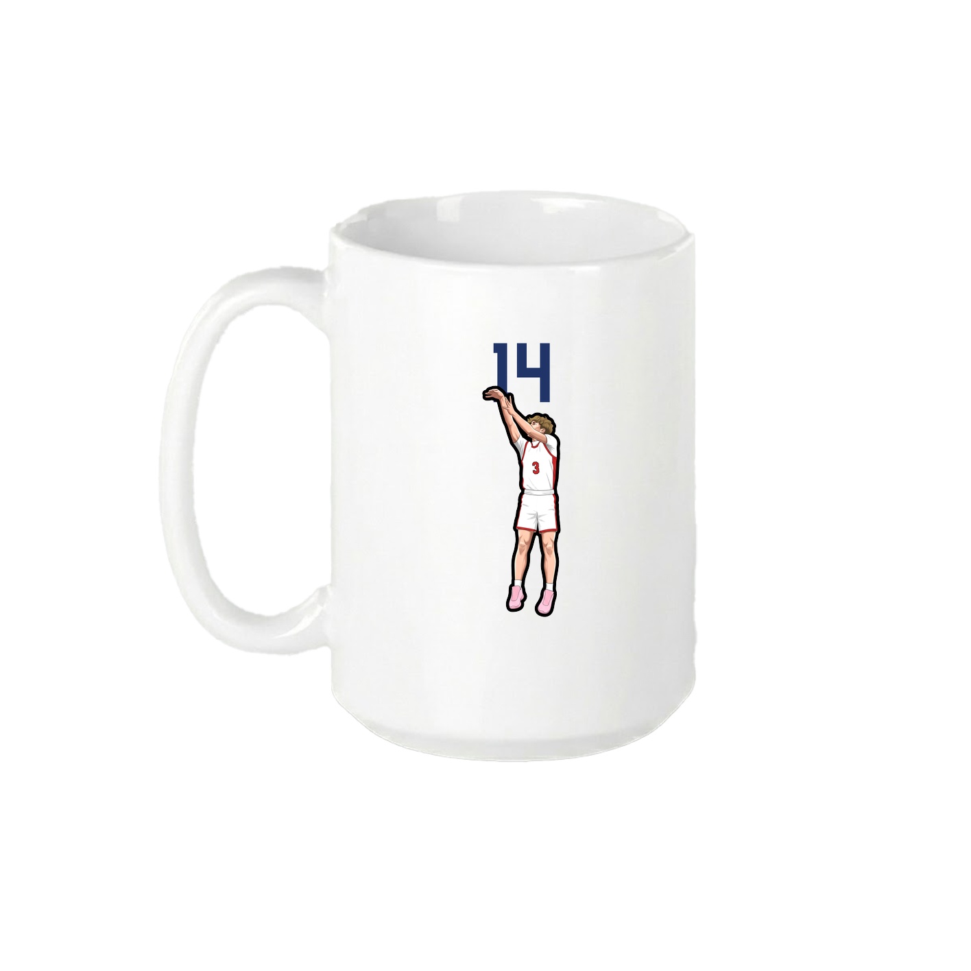 15oz Coffee Mug — Number Top in White