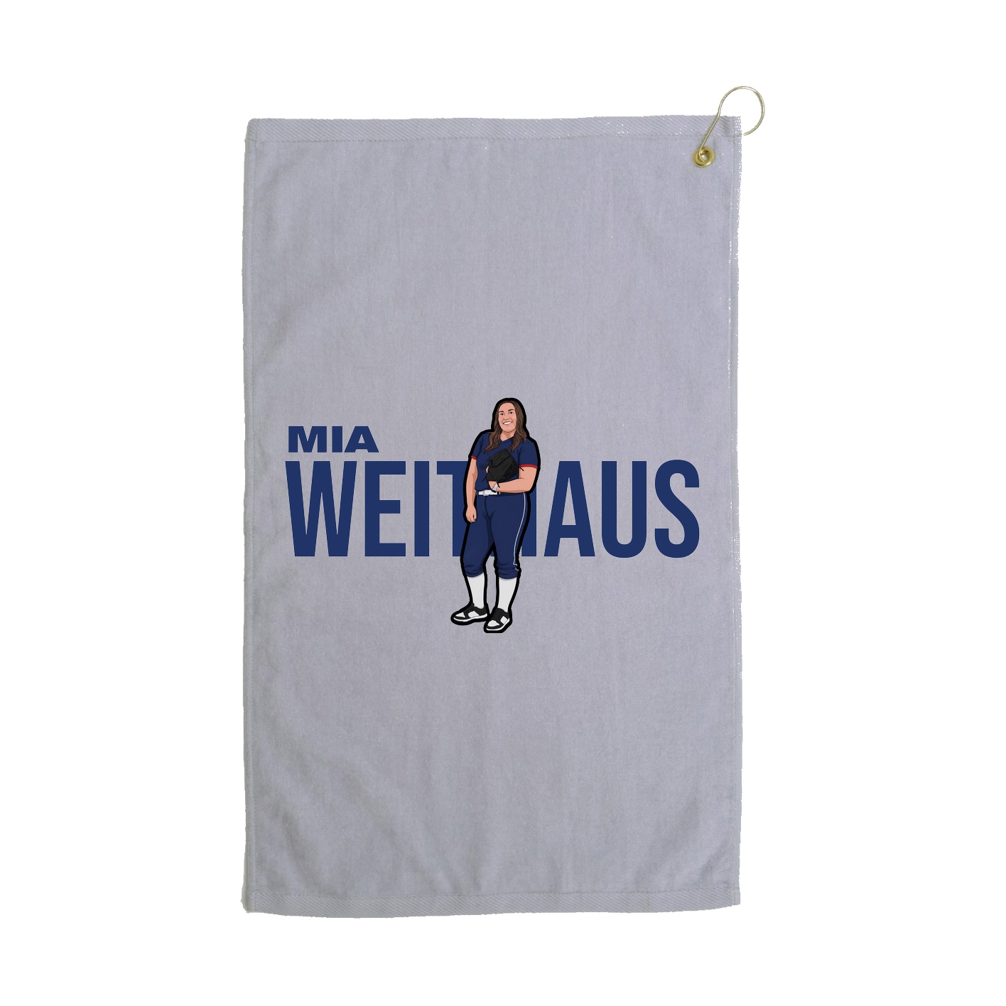 Golf Towel — Player Name in Grey