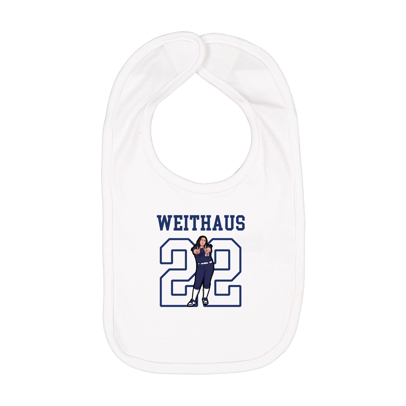Infant Bib — Shirsey in White