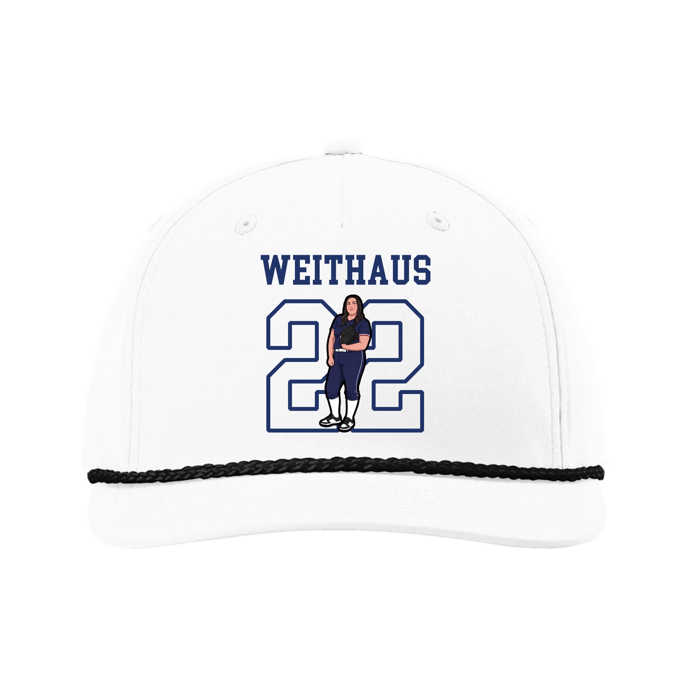 Five-Panel Classic Rope Cap — Shirsey in White