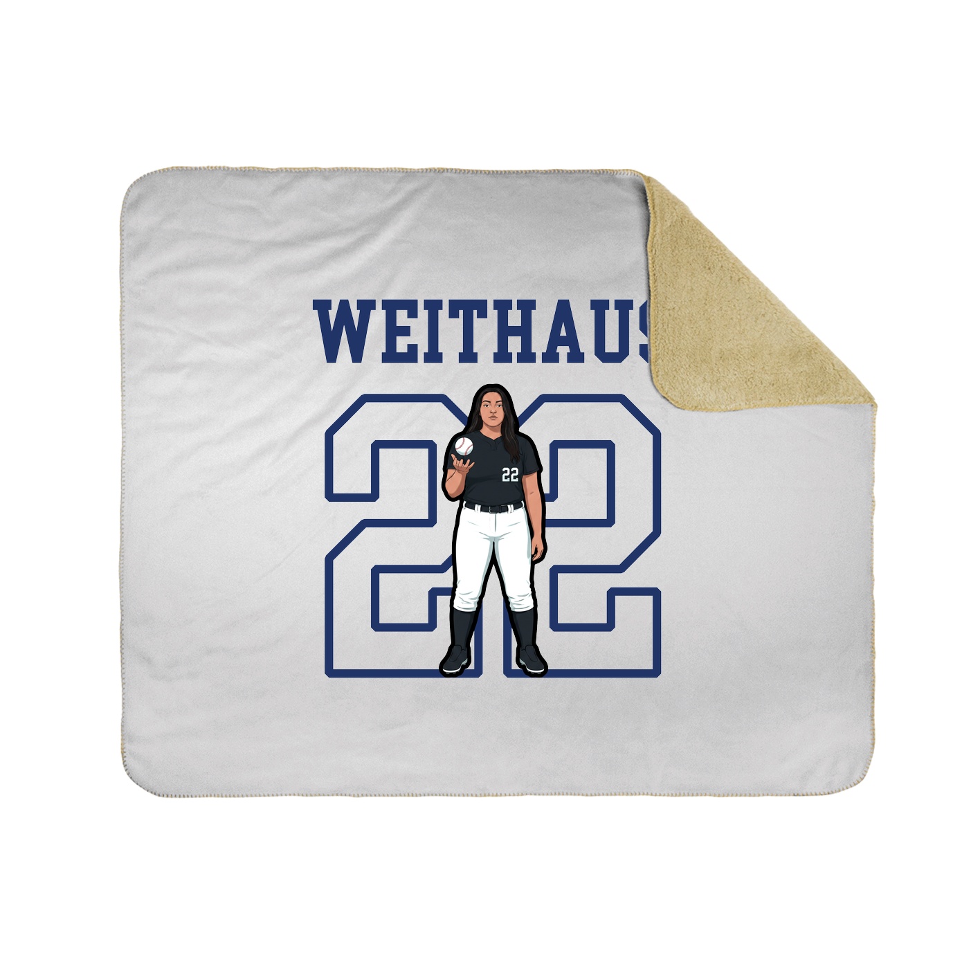 Throw Blanket — Shirsey in White