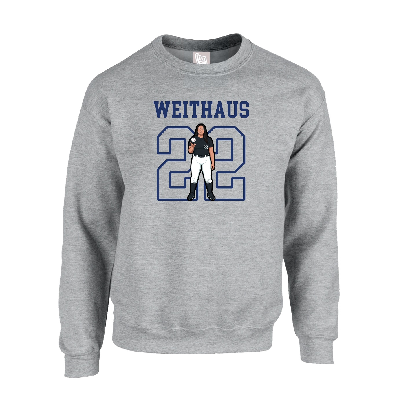 Fleece Crew — Shirsey in Grey