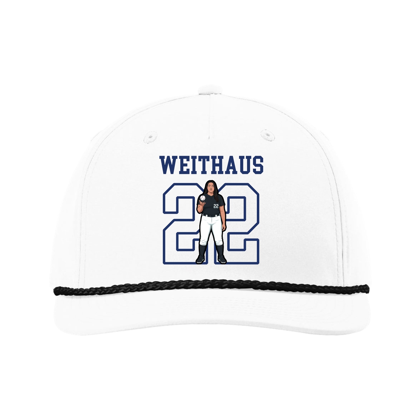 Five-Panel Classic Rope Cap — Shirsey in White