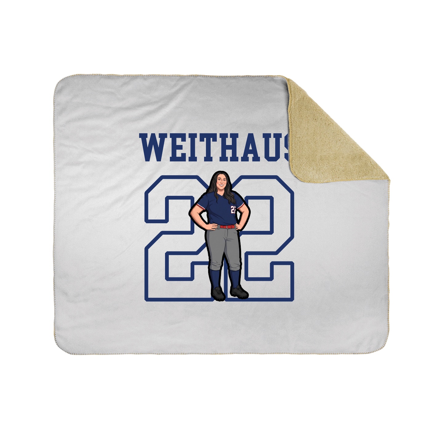 Throw Blanket — Shirsey in White