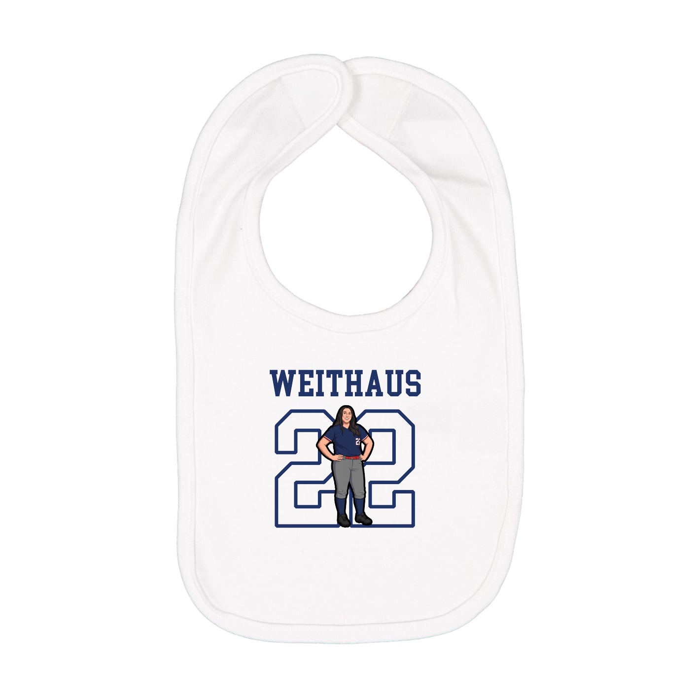 Infant Bib — Shirsey in White