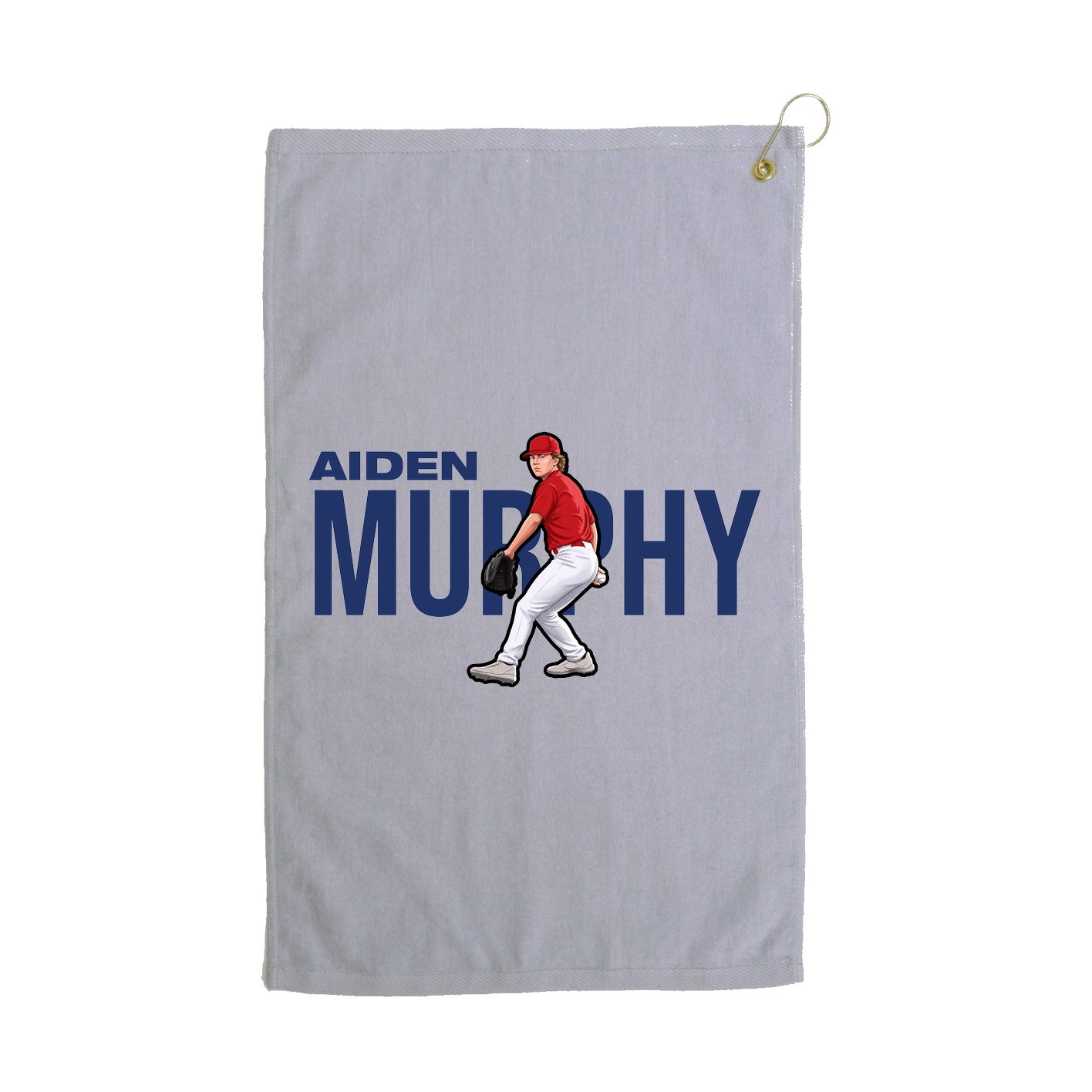 Golf Towel — Player Name in Grey
