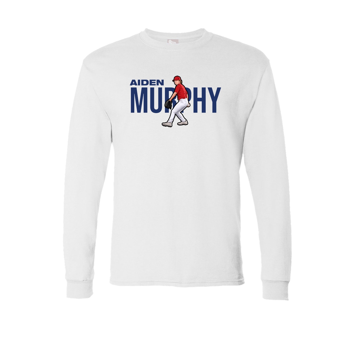 Long Sleeve Tee — Player Name in White