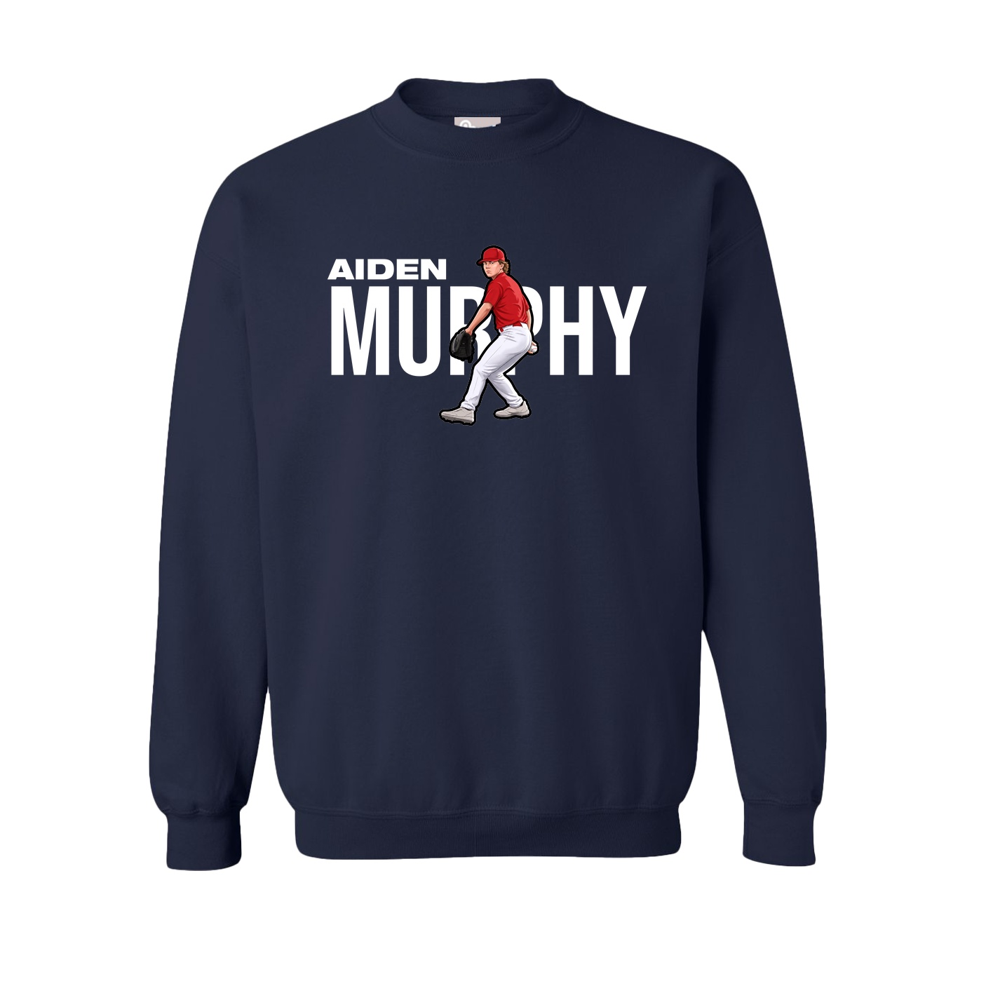 Fleece Crew — Player Name in Navy