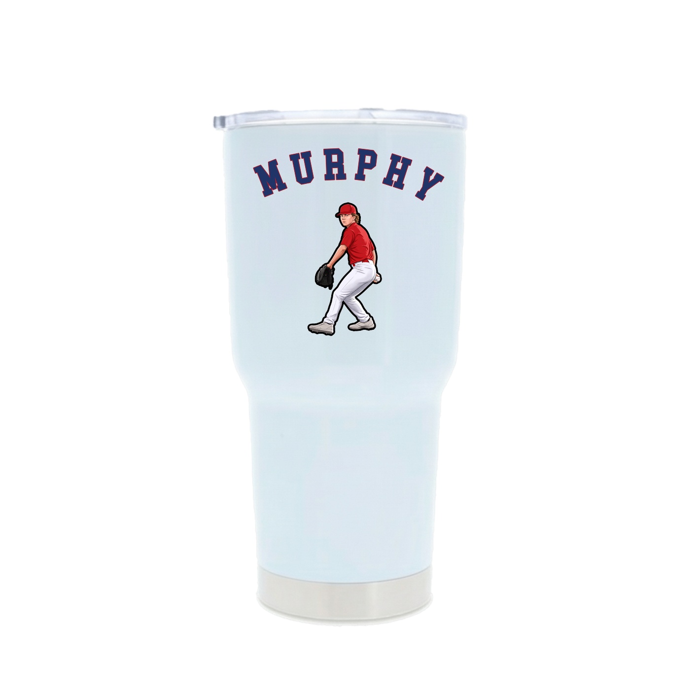 30oz Stainless Steel Tumbler — Shirsey Arch in White