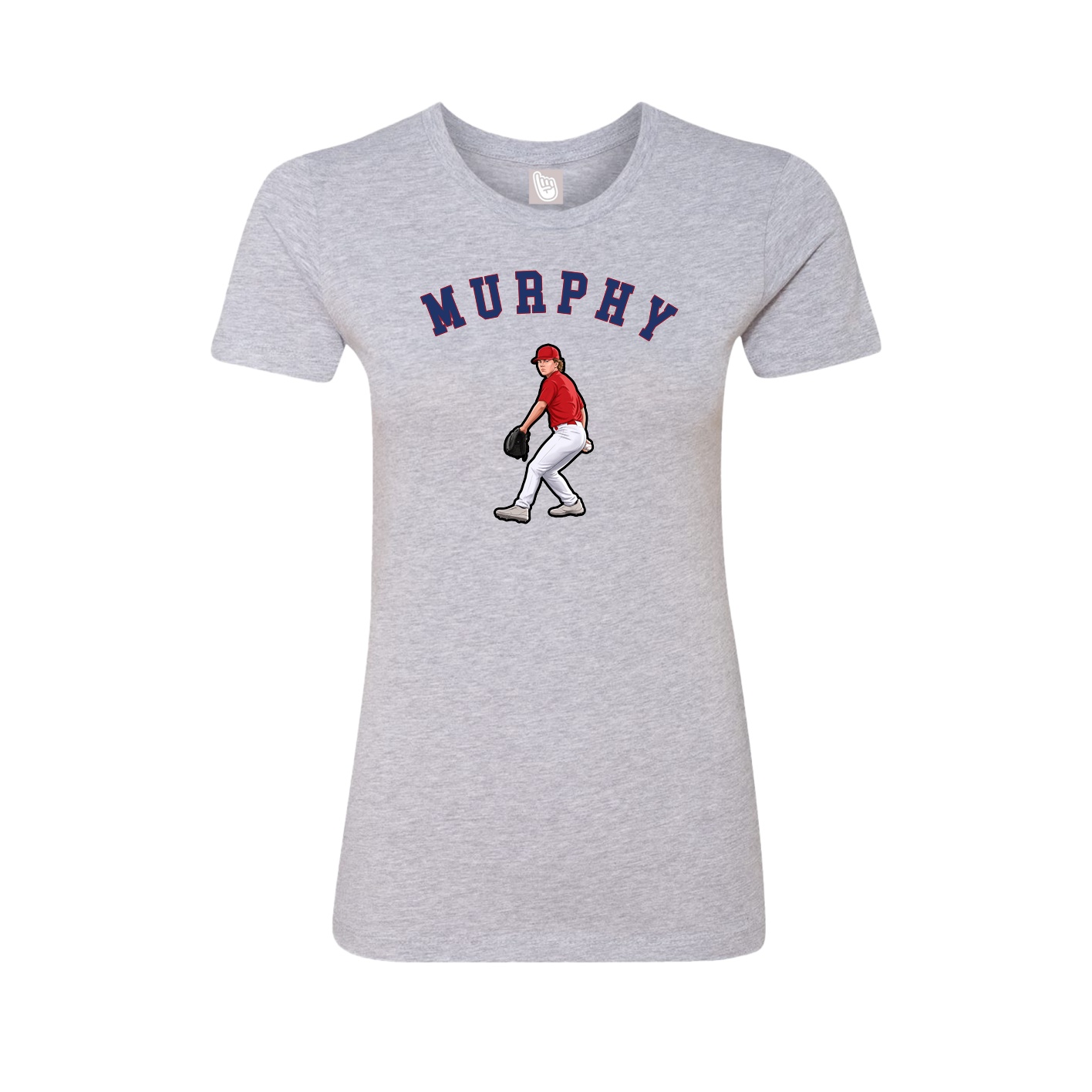Fitted Women's Tee — Shirsey Arch in Grey