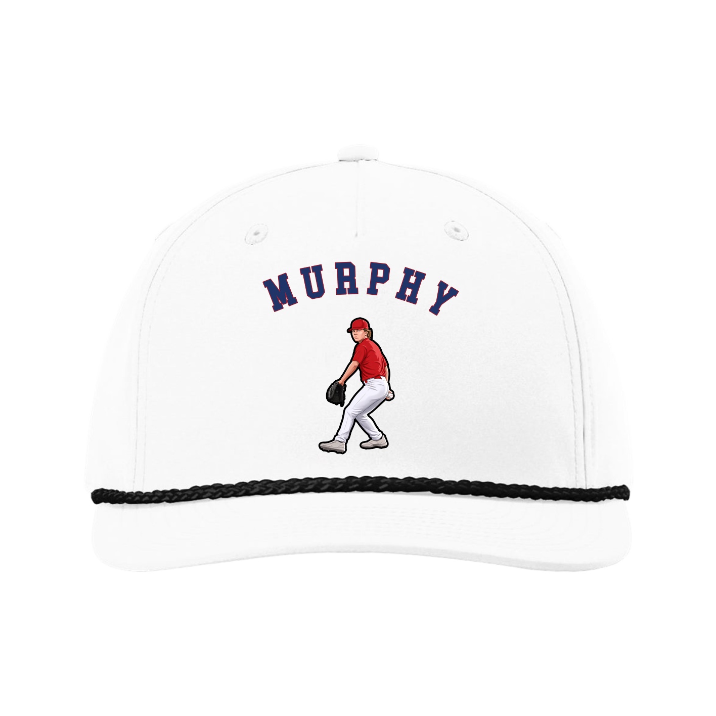 Five-Panel Classic Rope Cap — Shirsey Arch in White