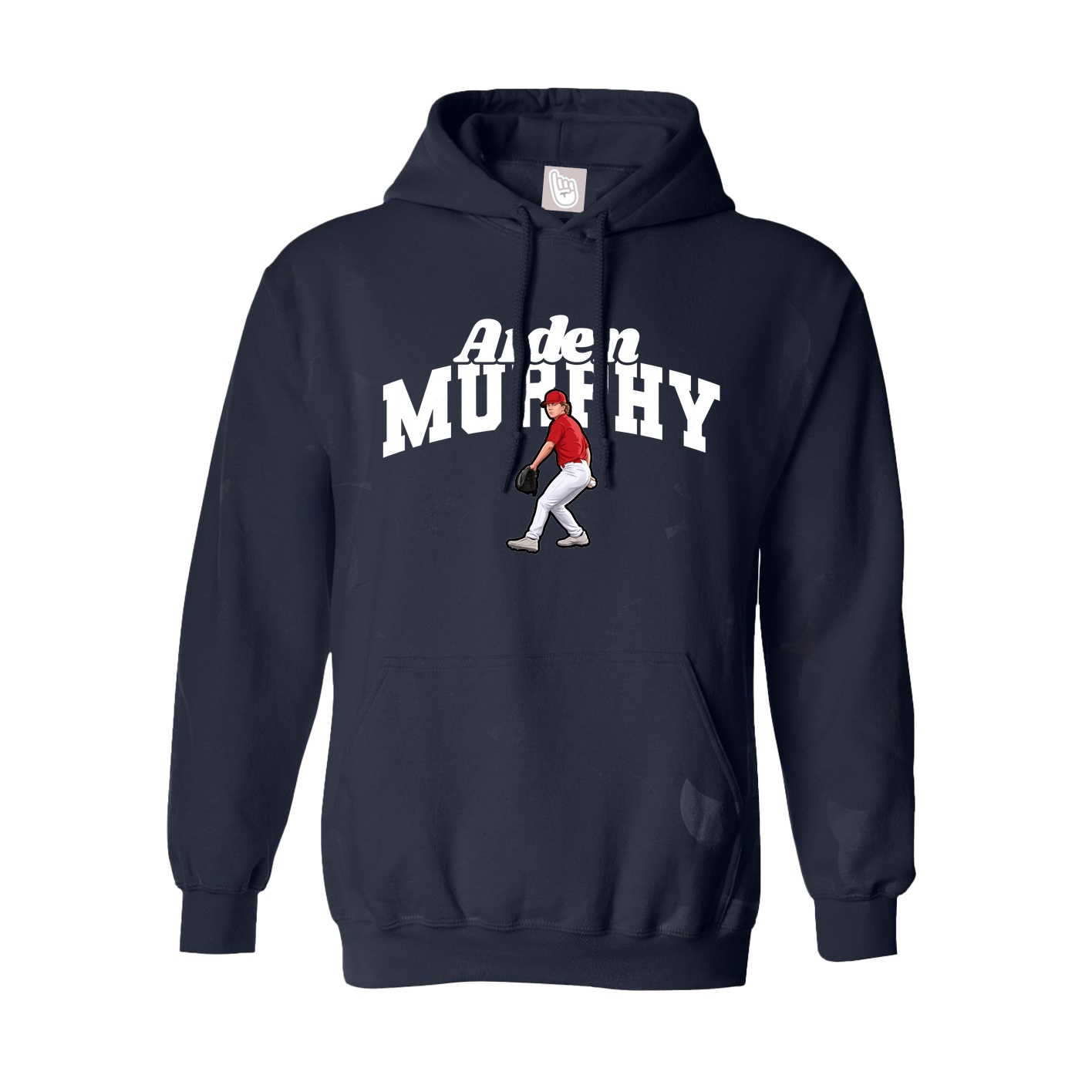 Youth Hoodie — Signature Arch in Navy