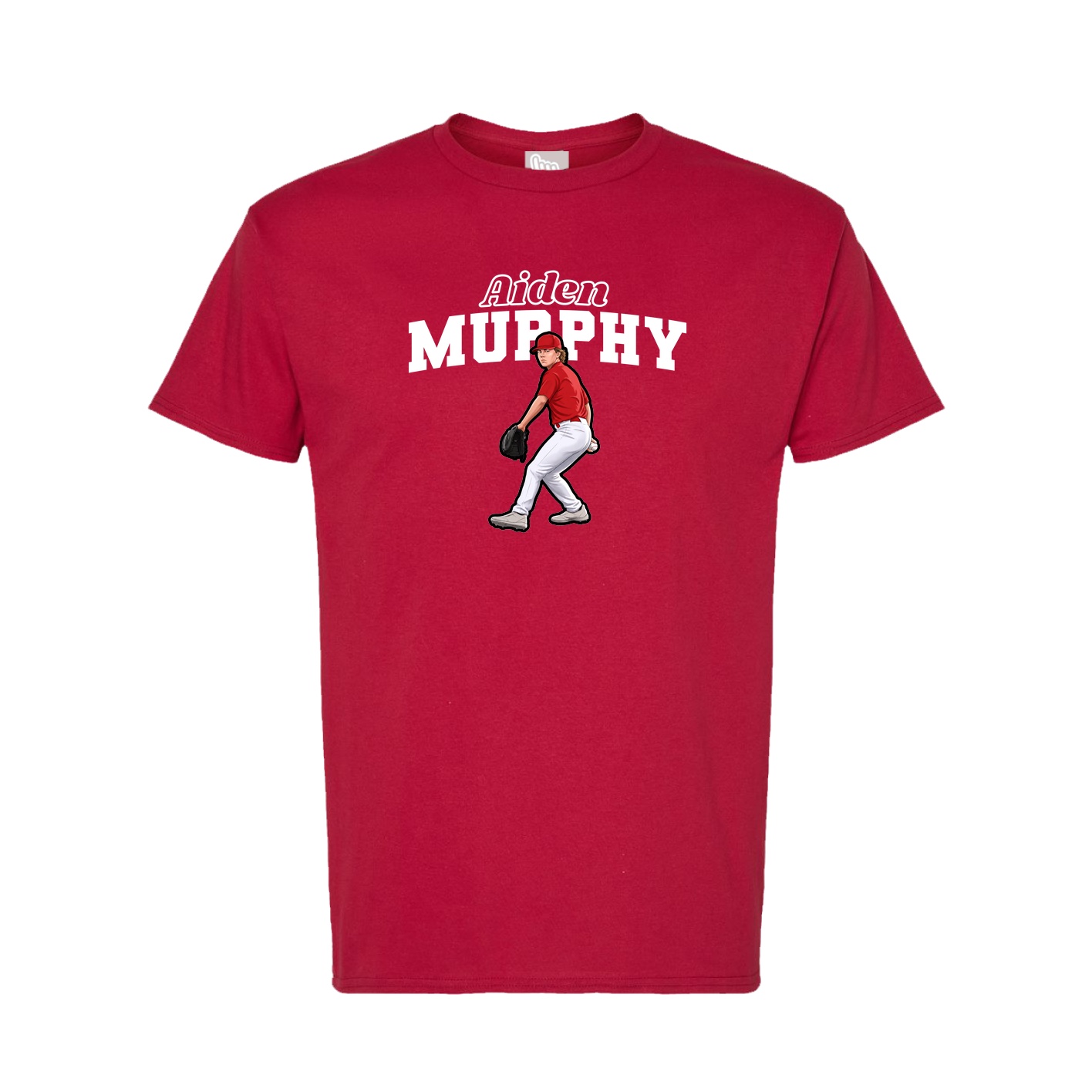 Tee — Name Arch in Crimson