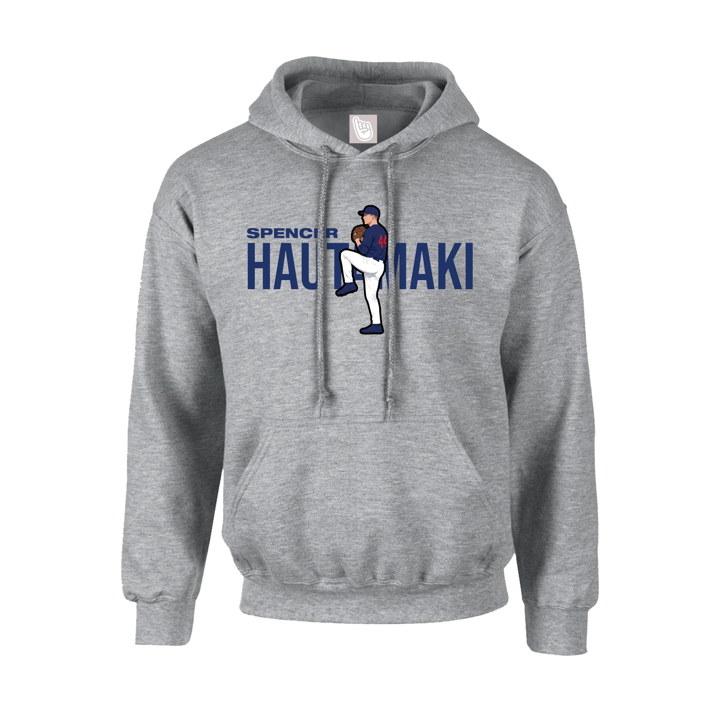 Hoodie — Player Name in Grey
