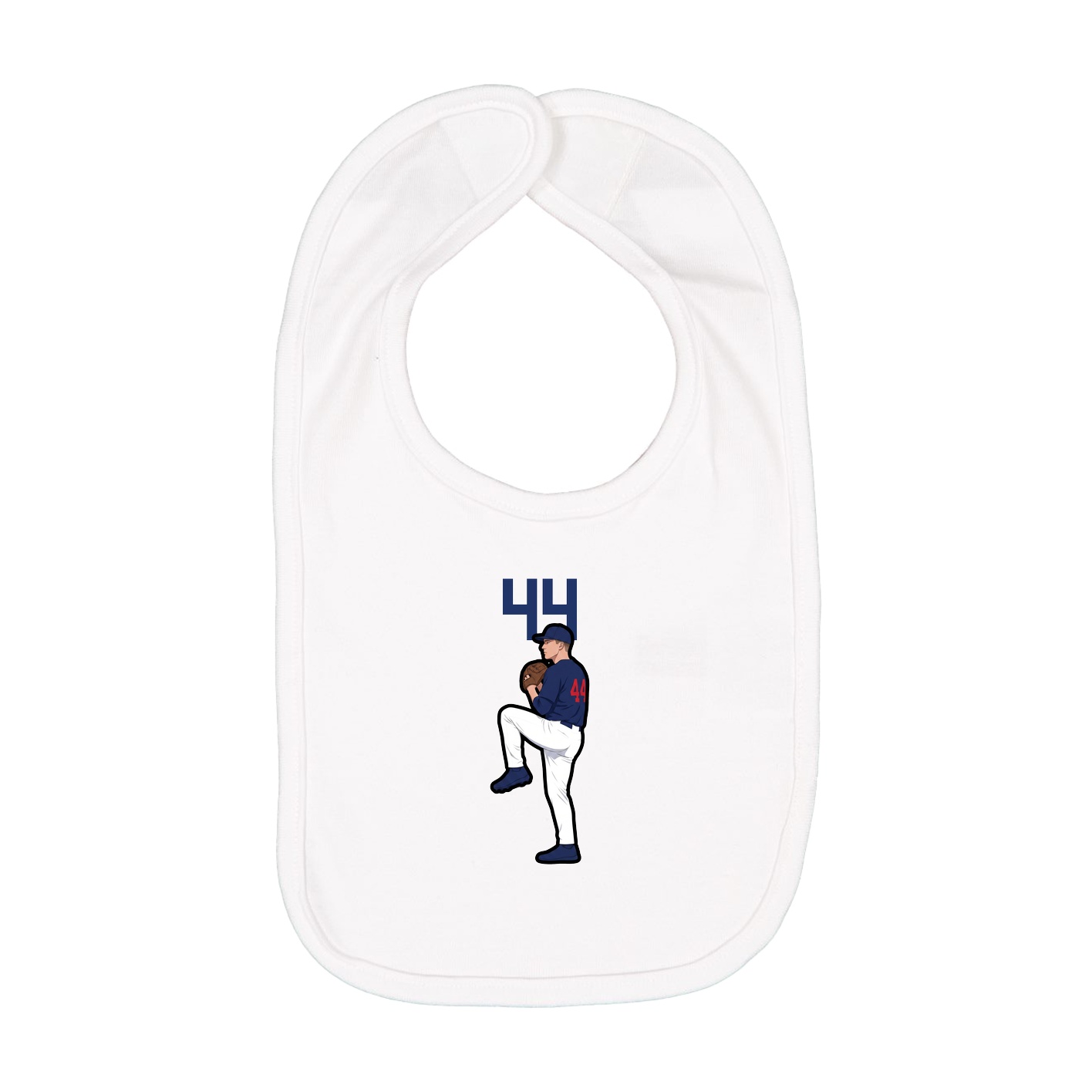 Infant Bib — Number Top in White
