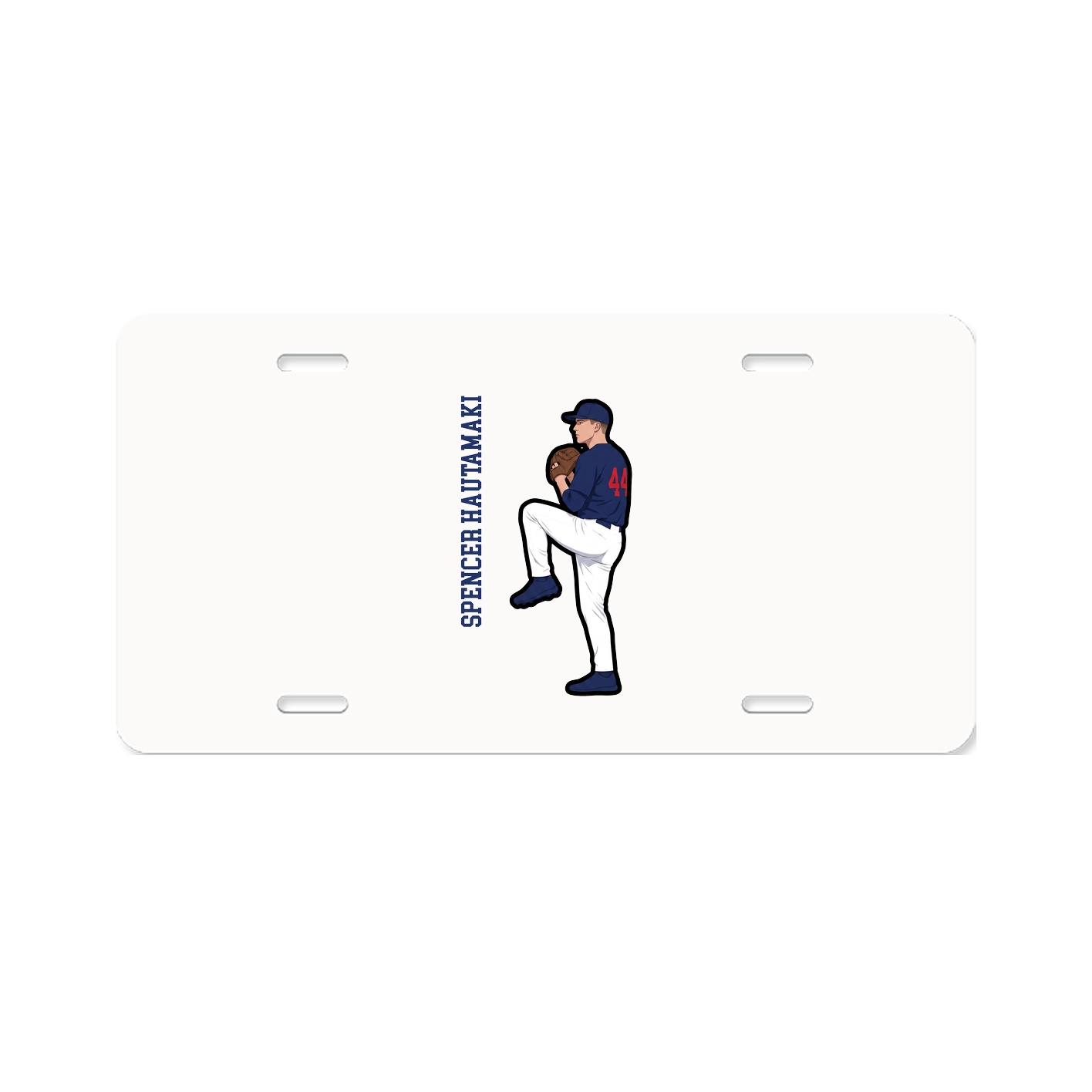 License Plate — Name Vertical in Classic