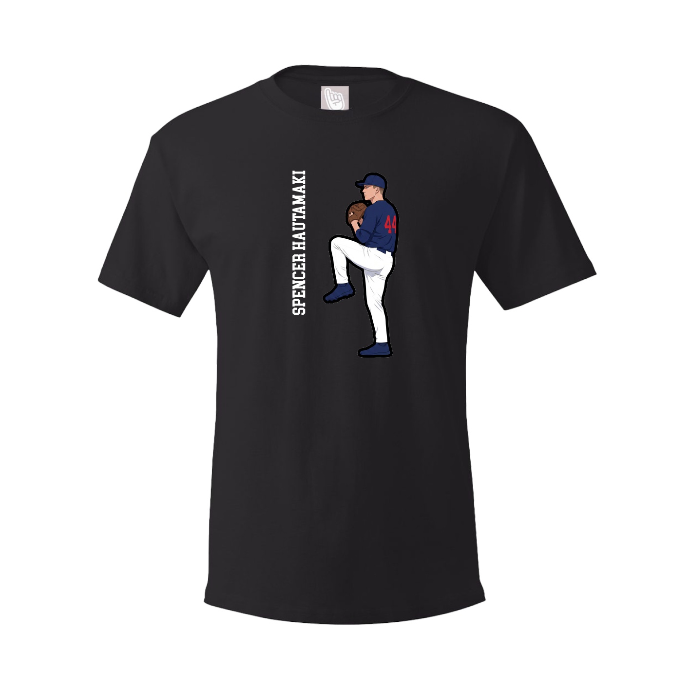 Youth Tee — Name Vertical in Black