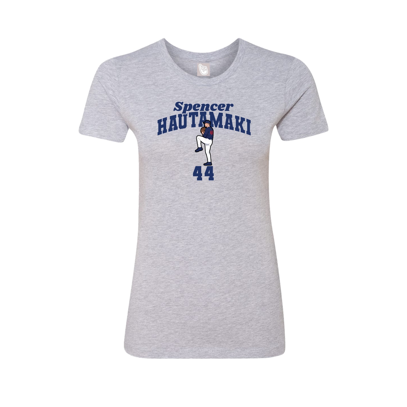 Fitted Women's Tee — Signature Arch in Grey