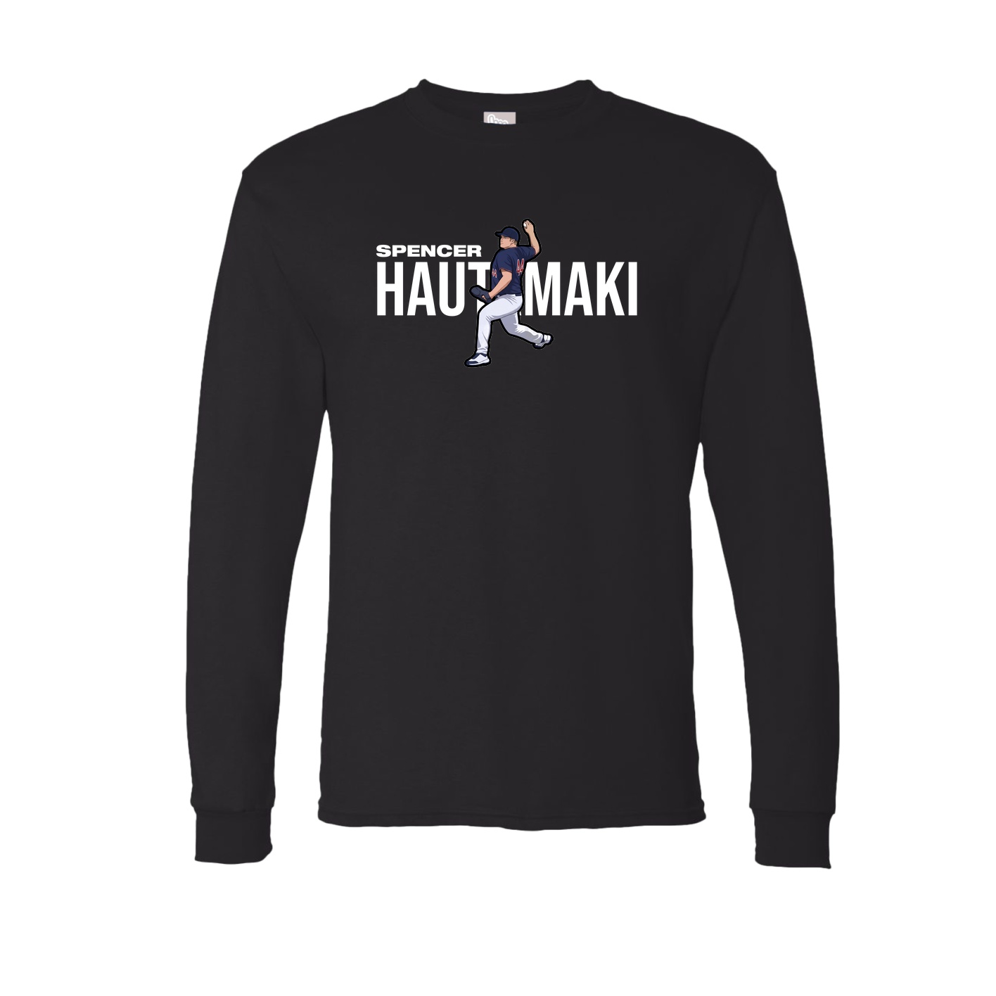 Long Sleeve Tee — Player Name in Black