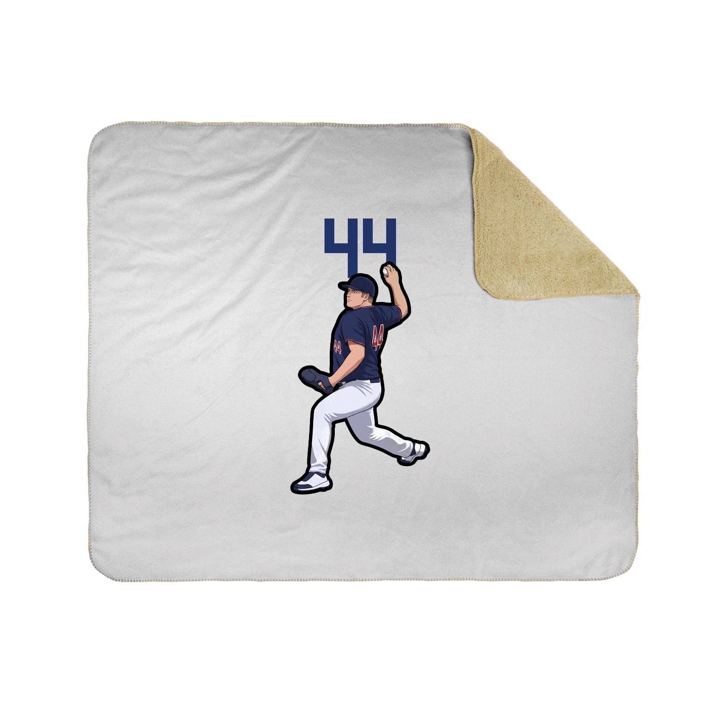 Throw Blanket — Number Top in White