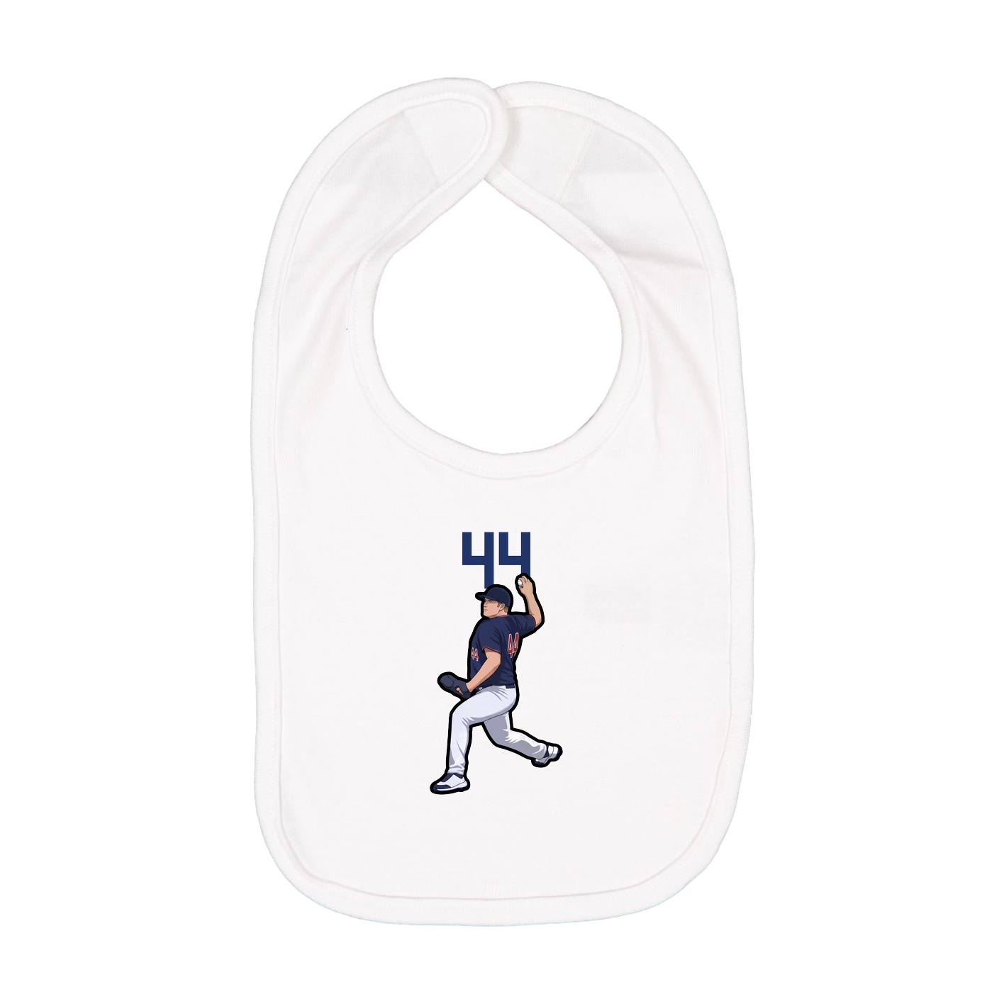 Infant Bib — Number Top in White