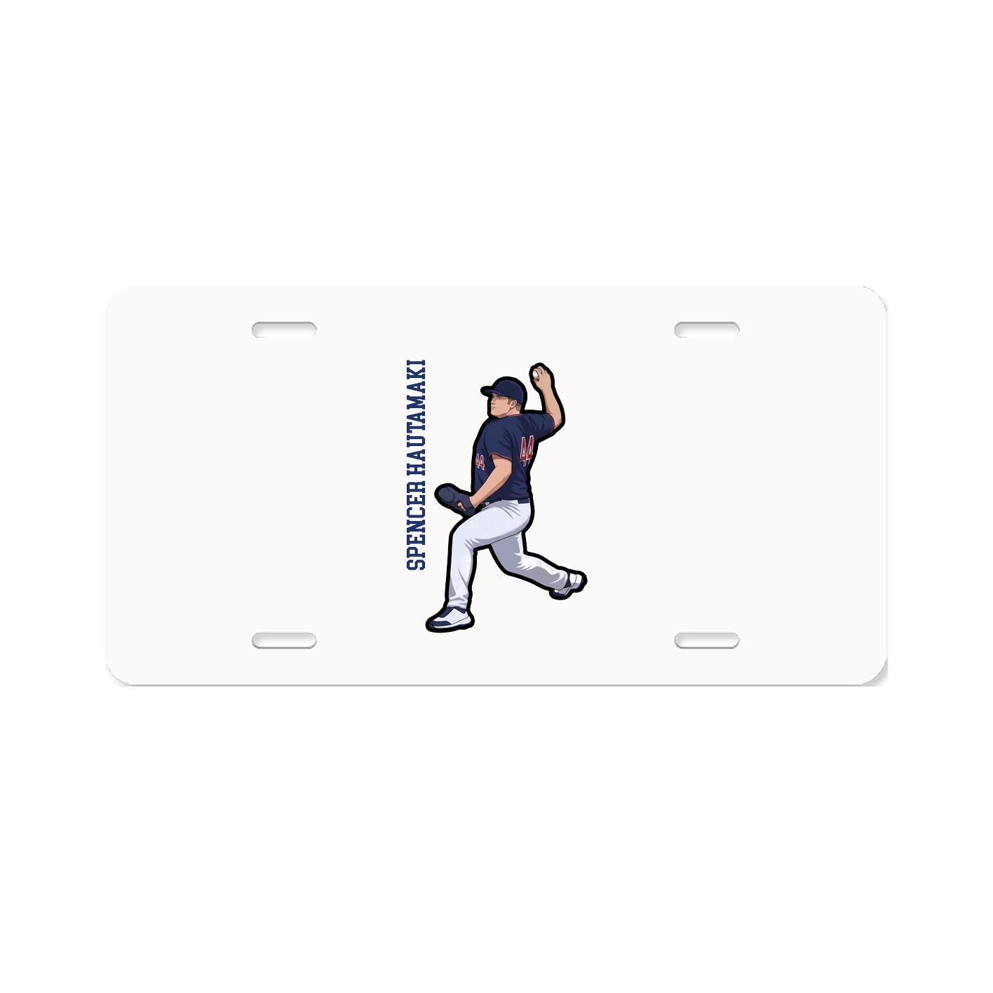 License Plate — Name Vertical in Classic
