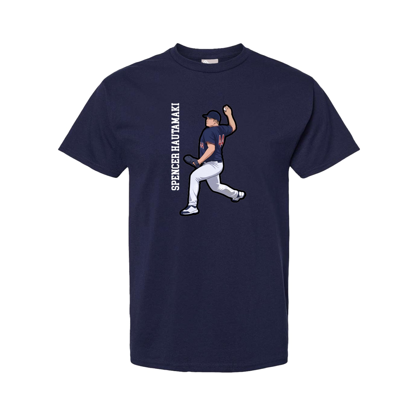 Youth Tee — Name Vertical in Navy