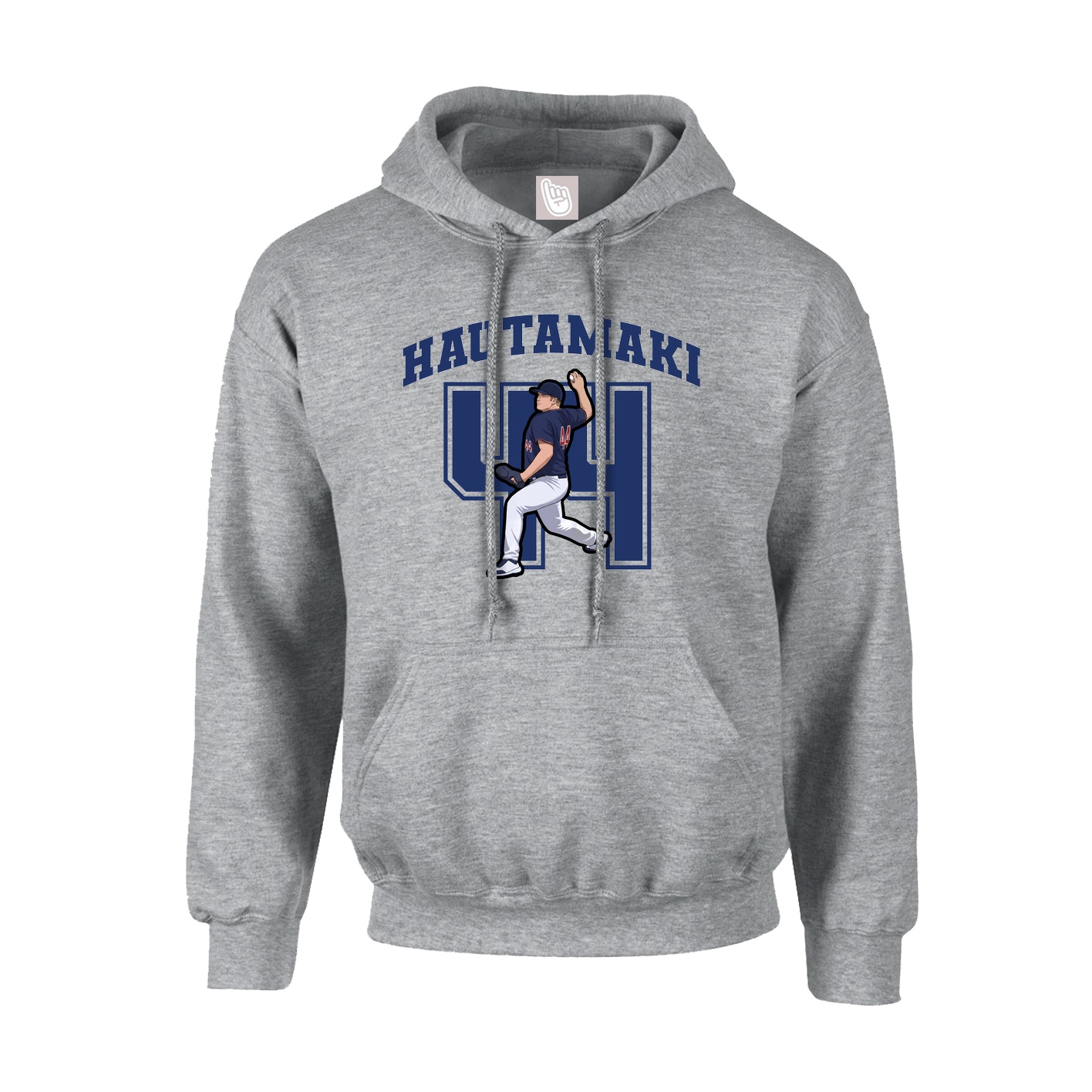Youth Hoodie — Number in Grey