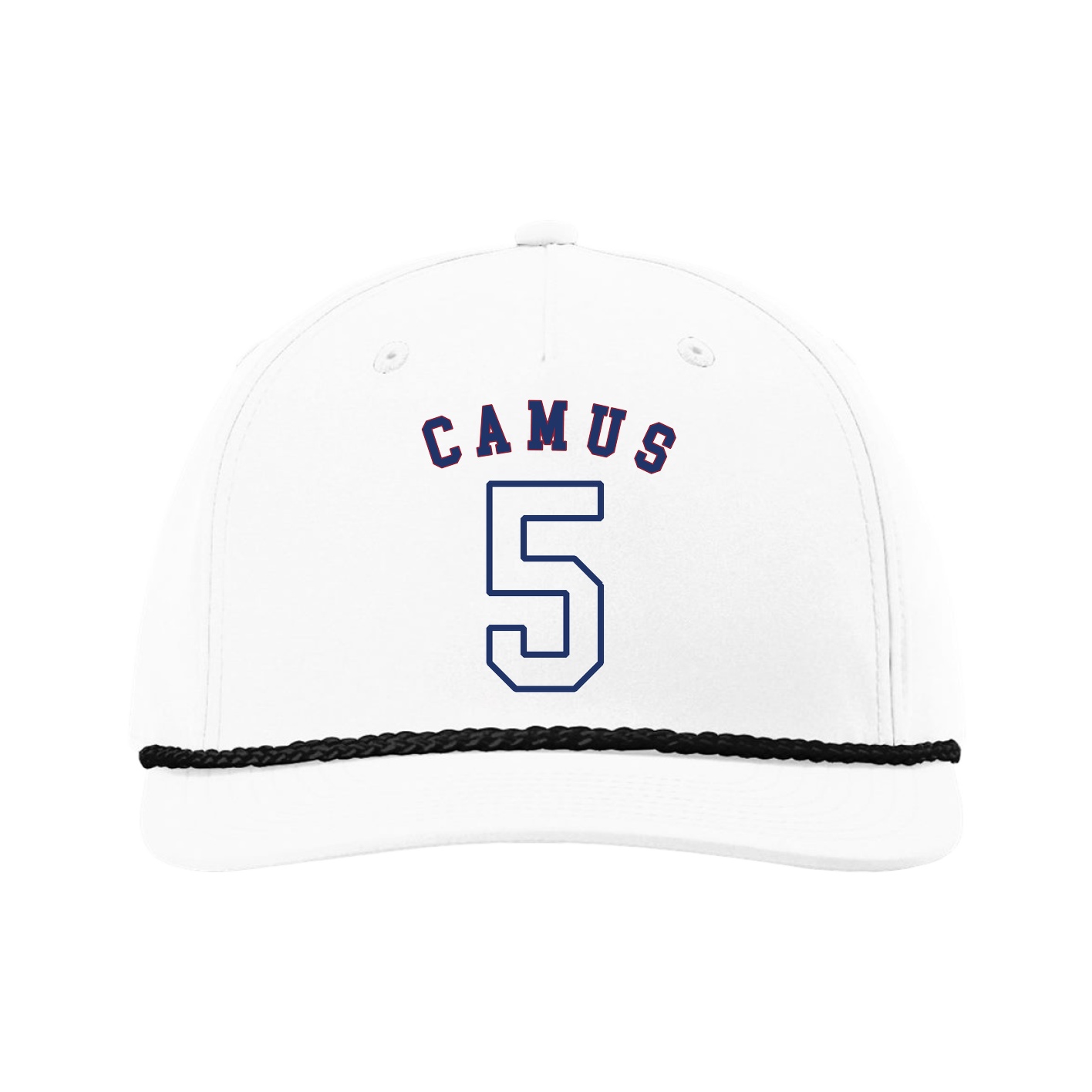 Five-Panel Classic Rope Cap — Shirsey Arch in White