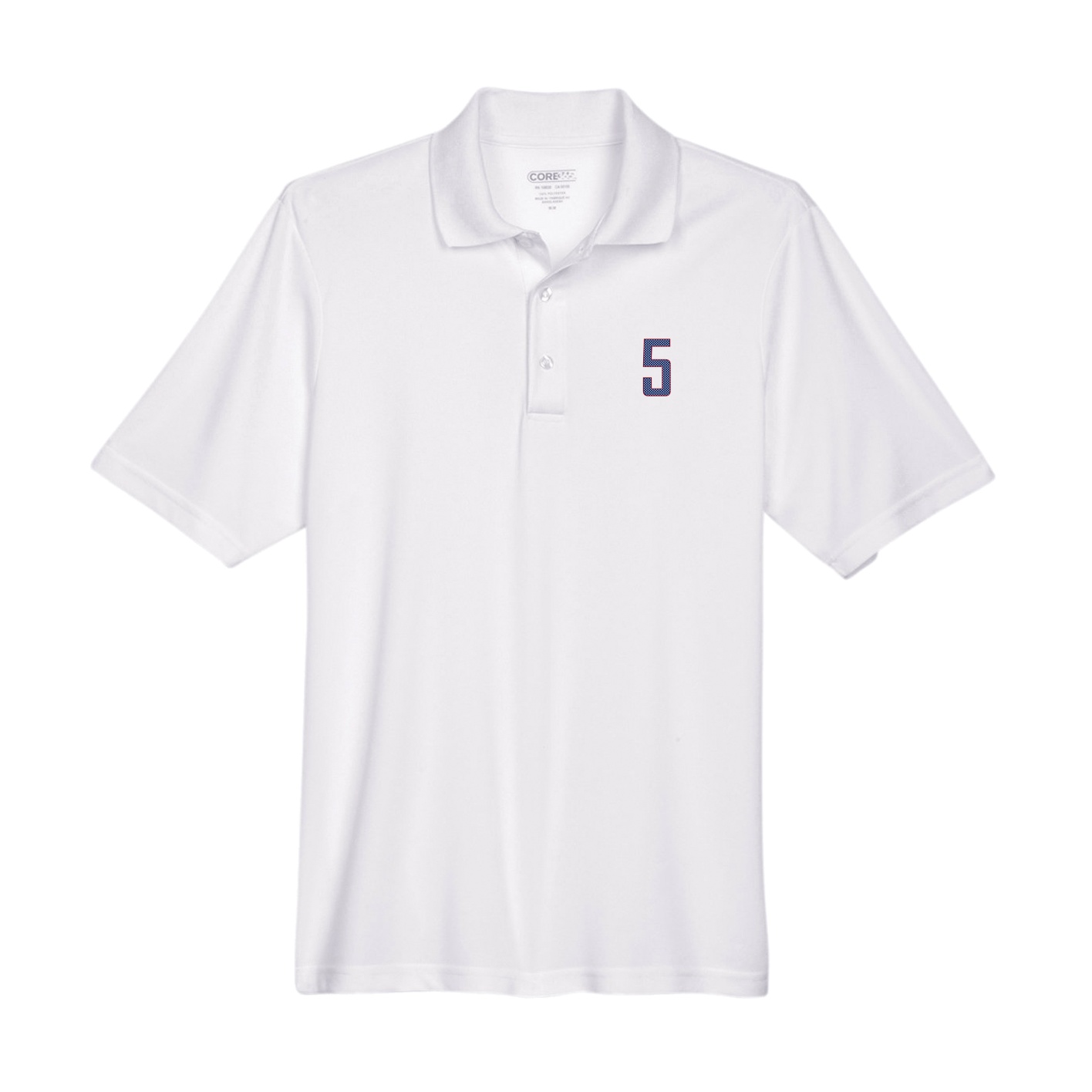 Performance Polo — Front Shirsy in White