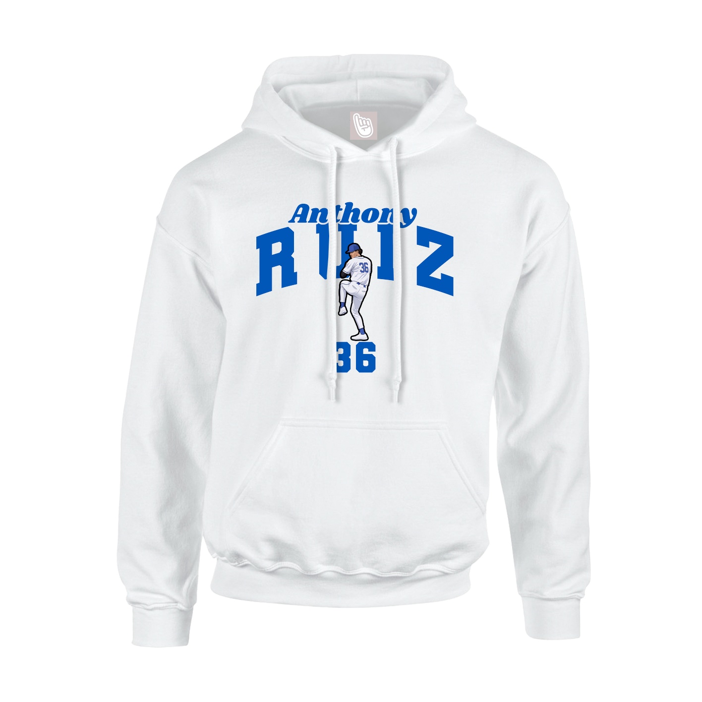 Hoodie — Signature Arch in White