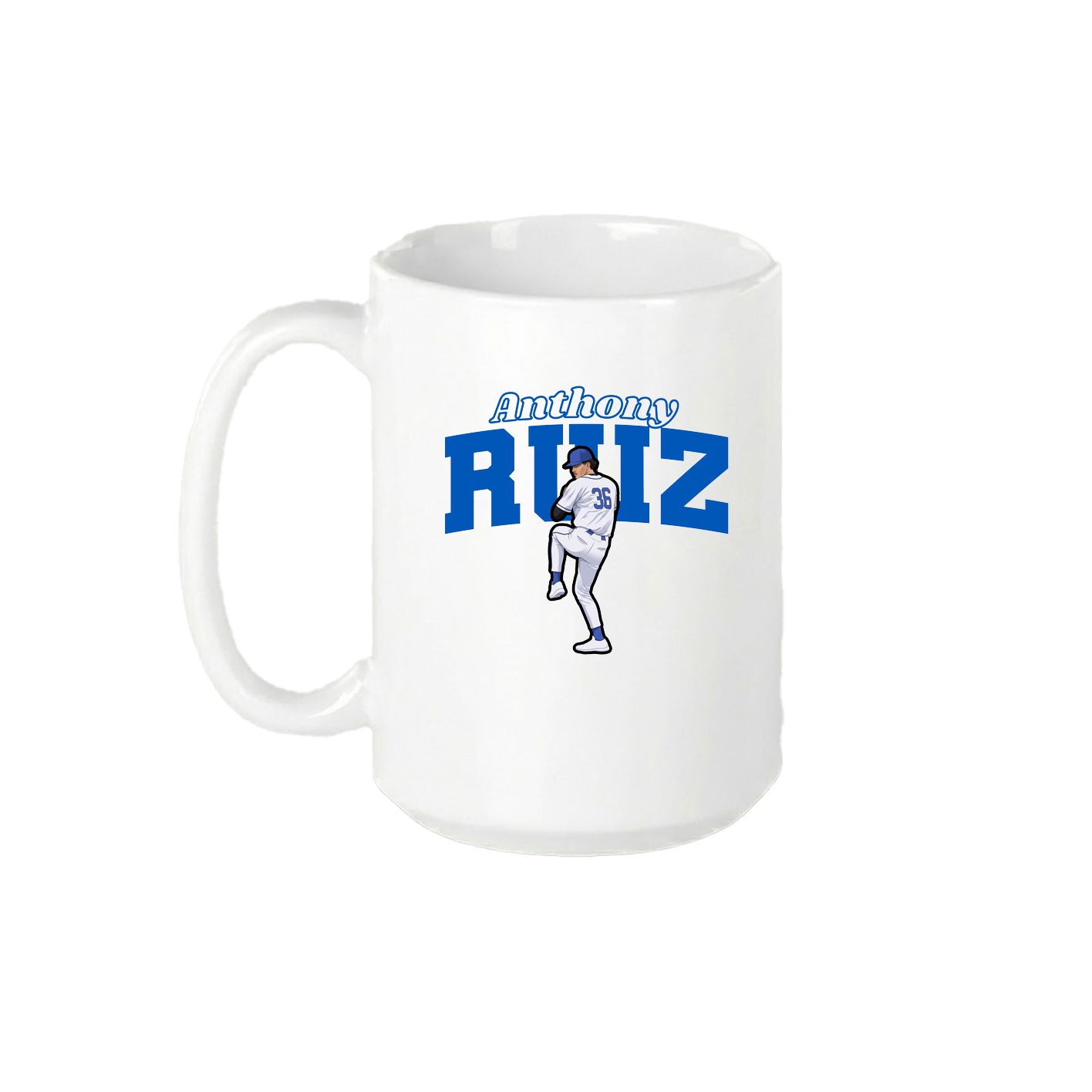 15oz Coffee Mug — Name Arch in White