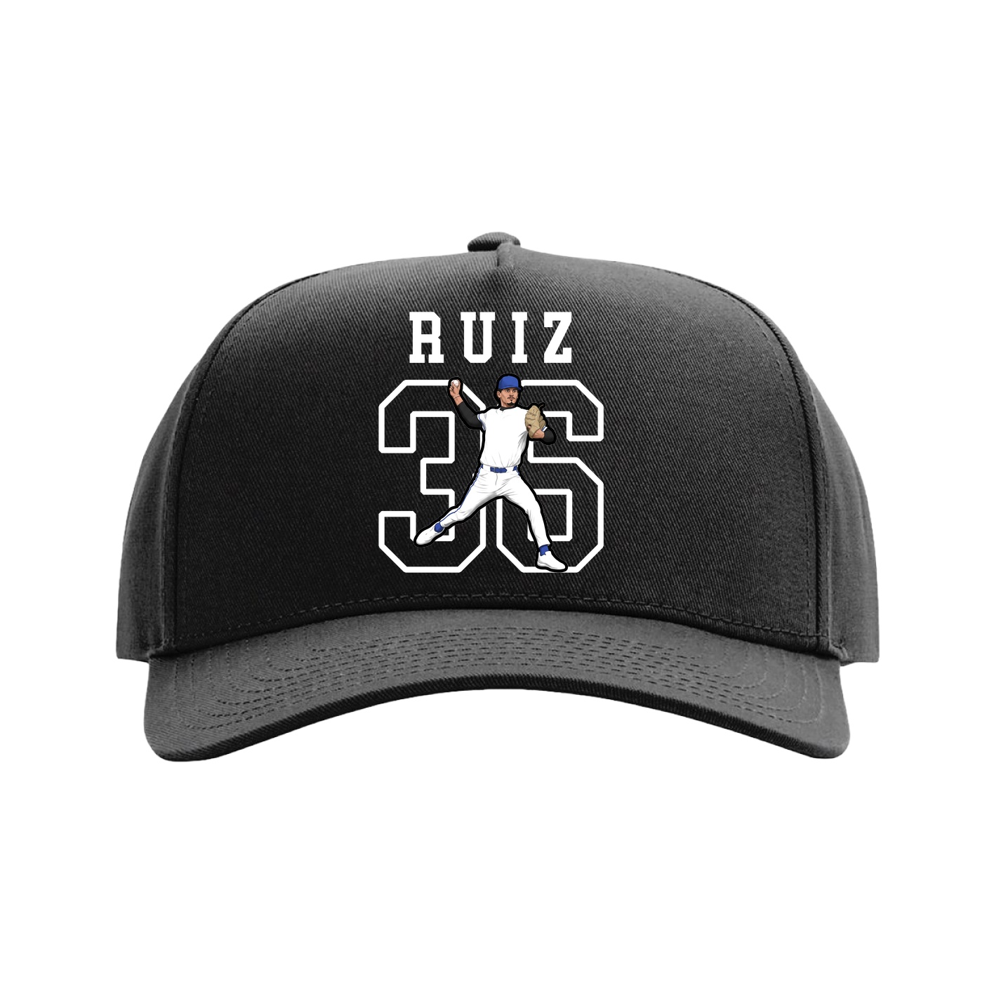 Full Fabric Five-Panel Champ Cap — Shirsey in Black