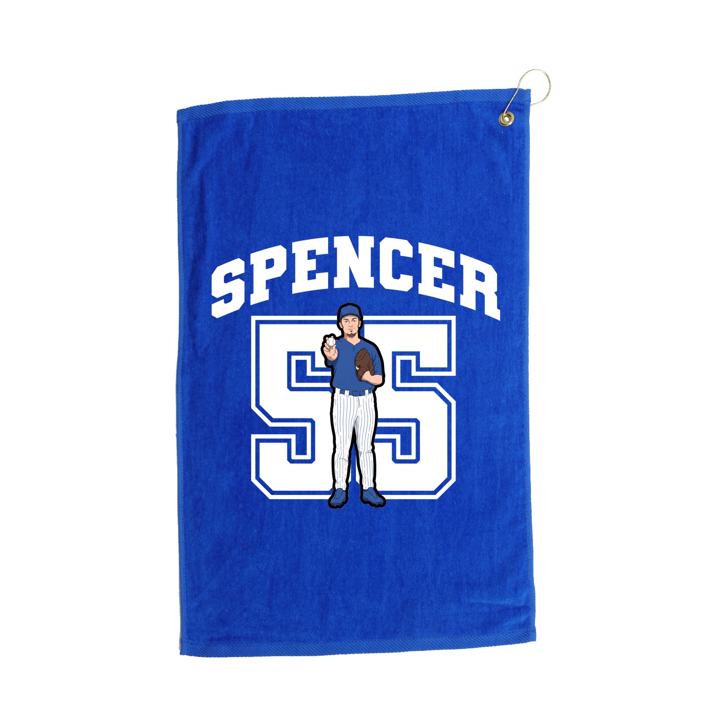 Golf Towel — Number in Royal