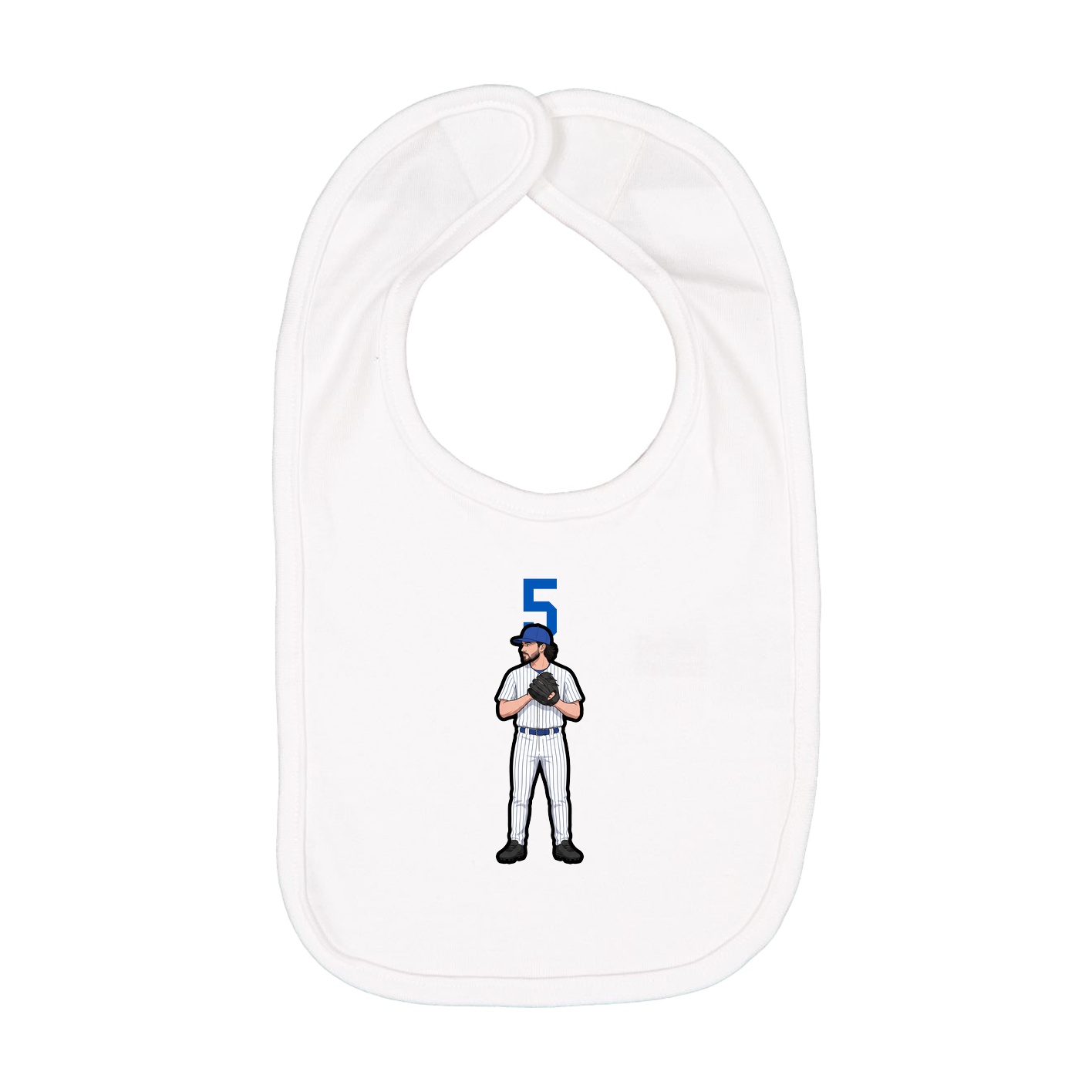 Infant Bib — Number Top in White