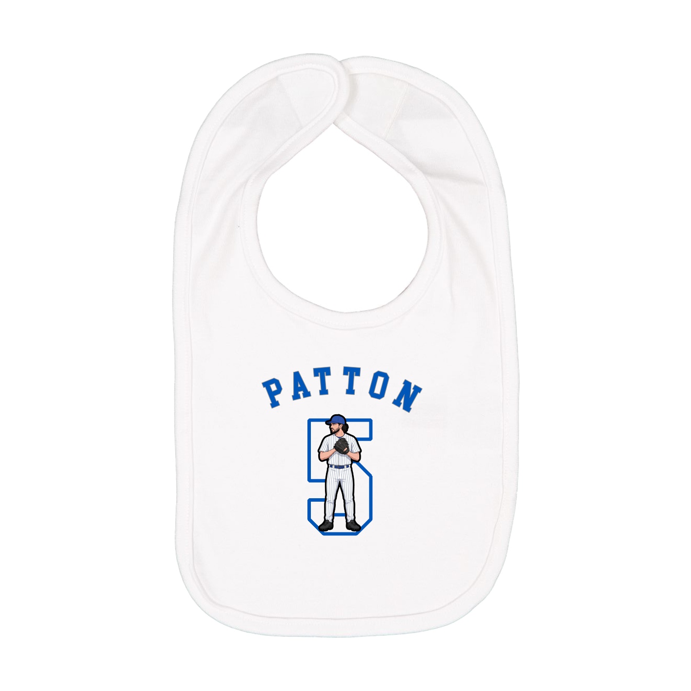 Infant Bib — Shirsey Arch in White