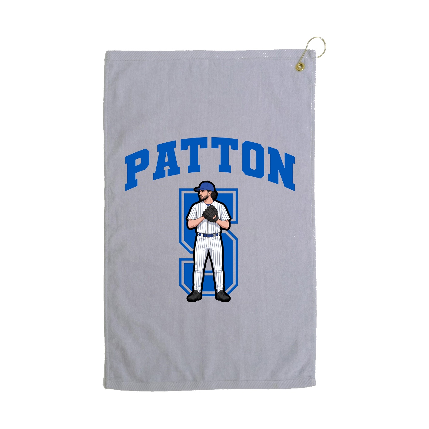 Golf Towel — Number in Grey