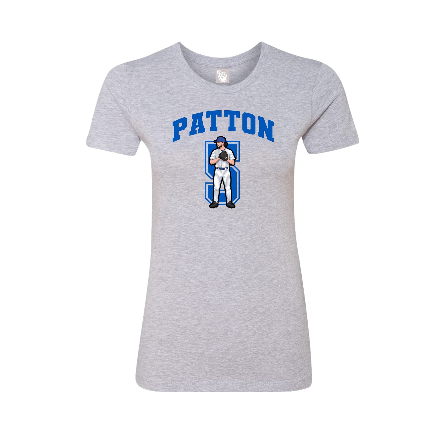 Fitted Women's Tee — Number in Grey