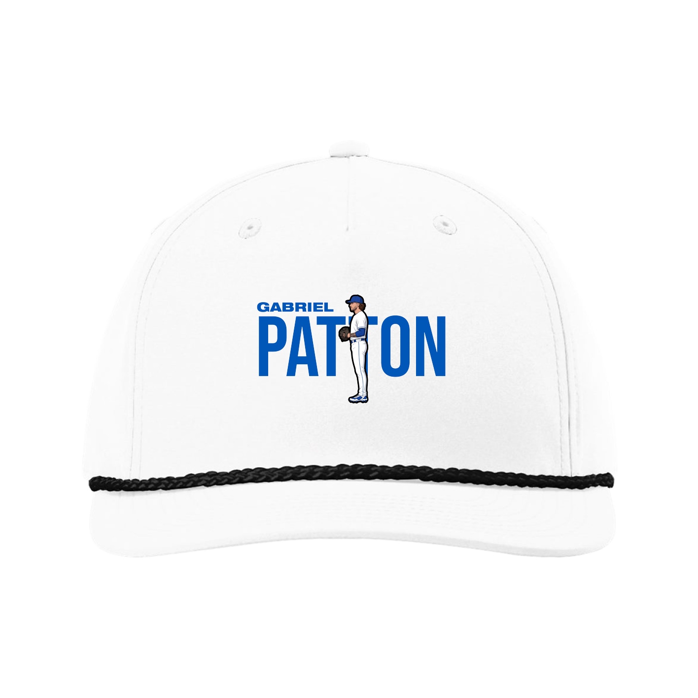 Five-Panel Classic Rope Cap — Player Name in White