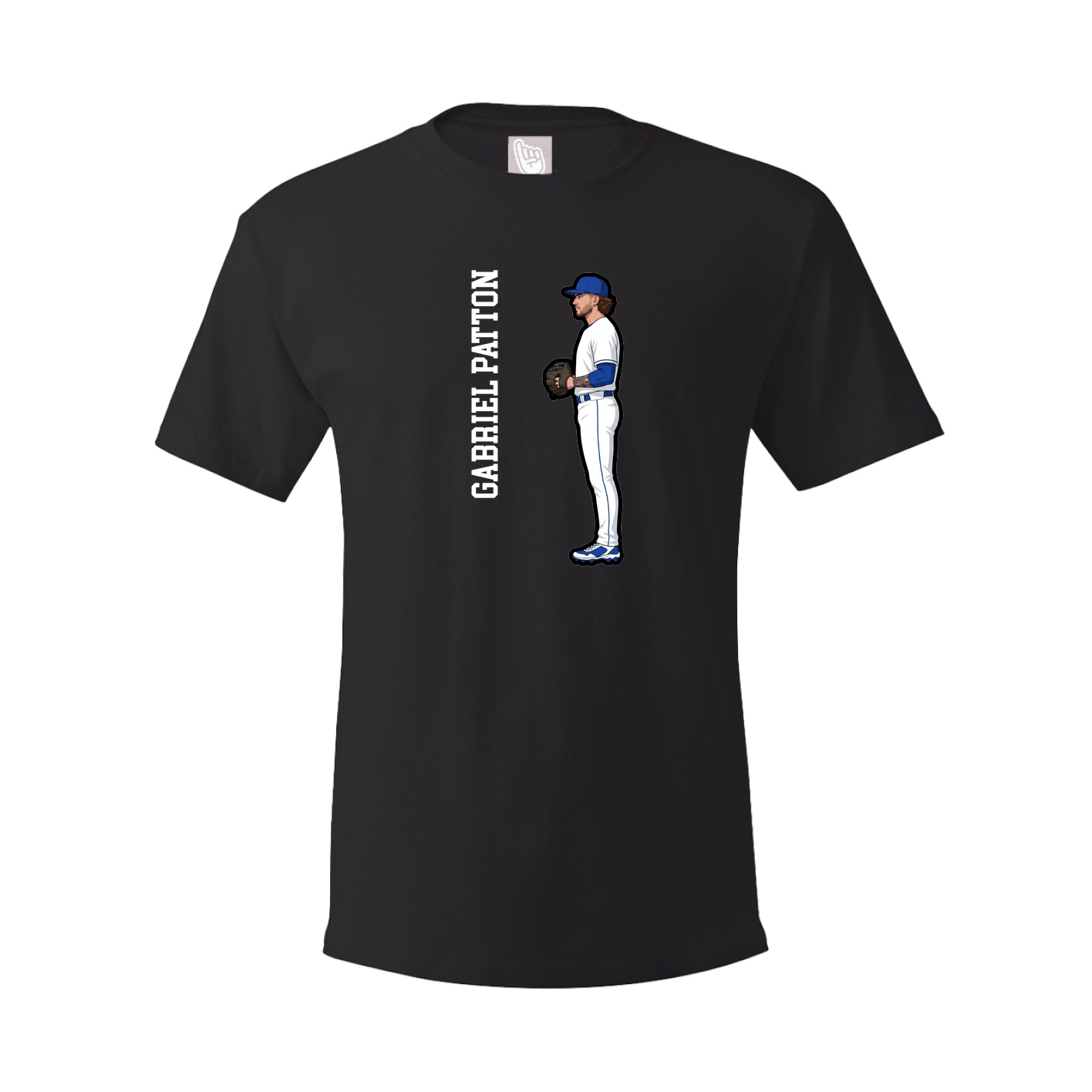 Youth Tee — Name Vertical in Black