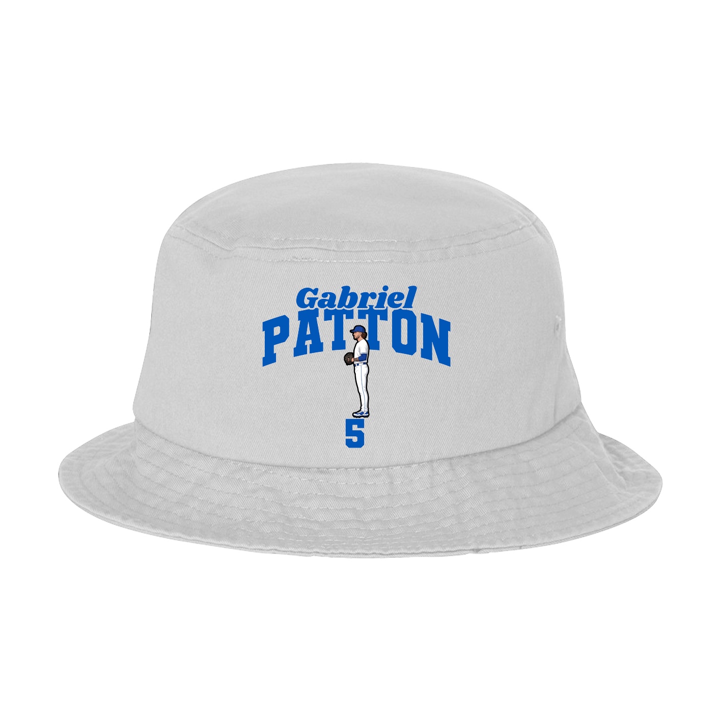 Bucket Cap — Signature Arch in White
