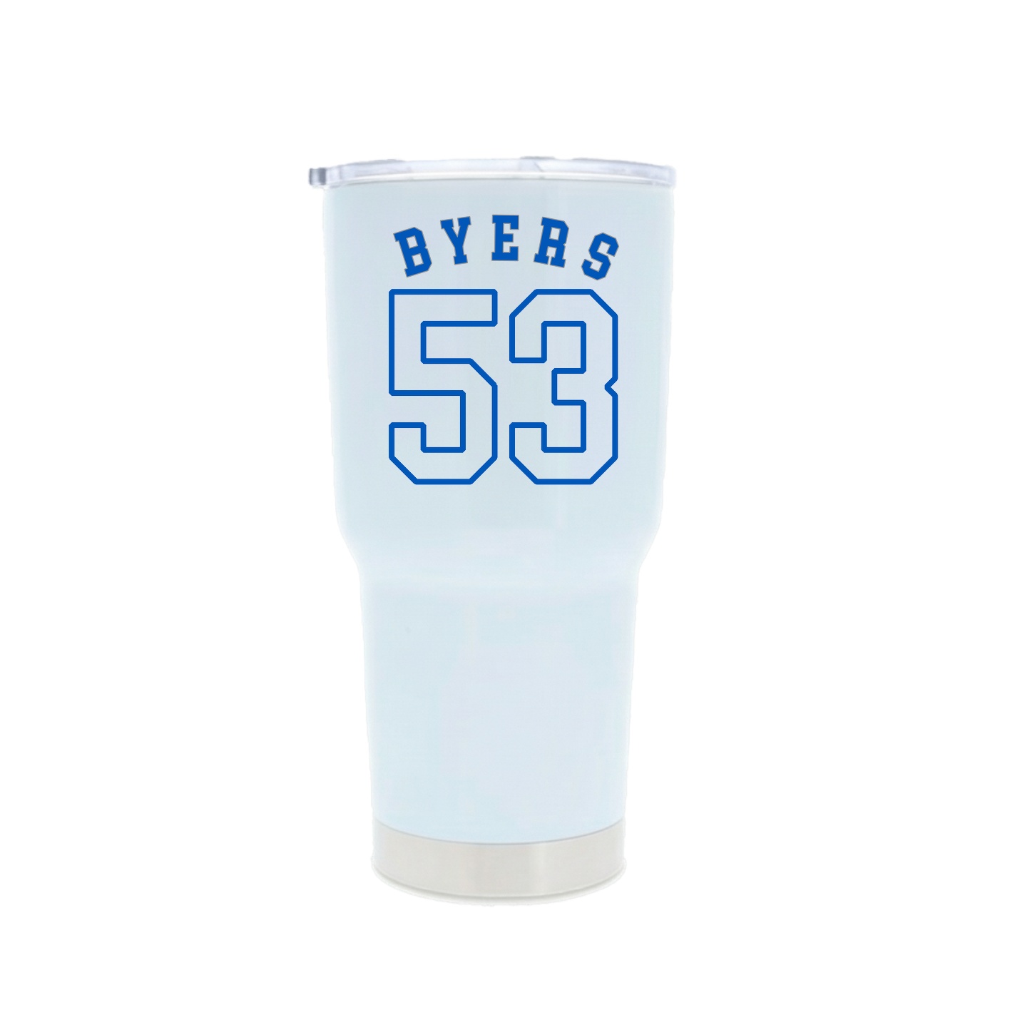 30oz Stainless Steel Tumbler — Shirsey Arch in White