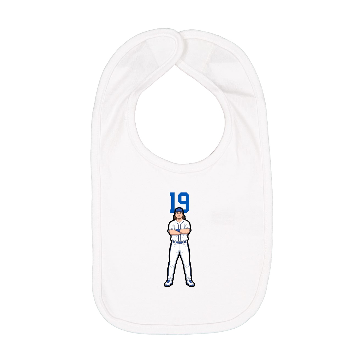 Infant Bib — Number Top in White